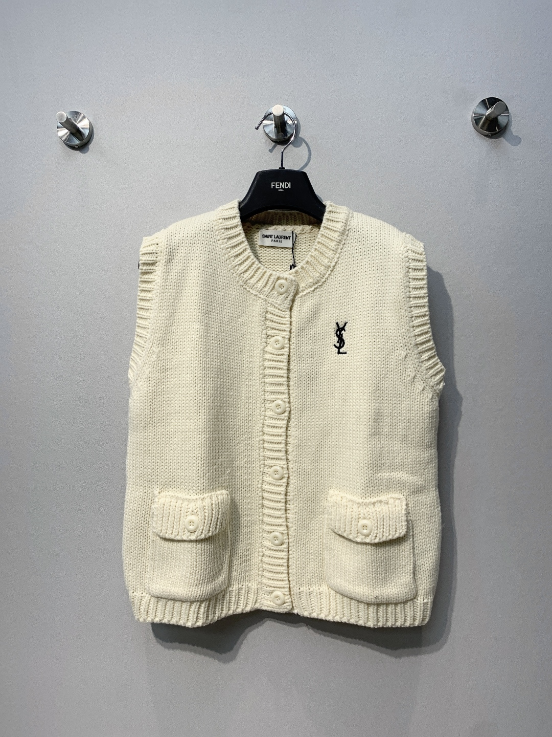 Saint Laurent Logo Knit Vest