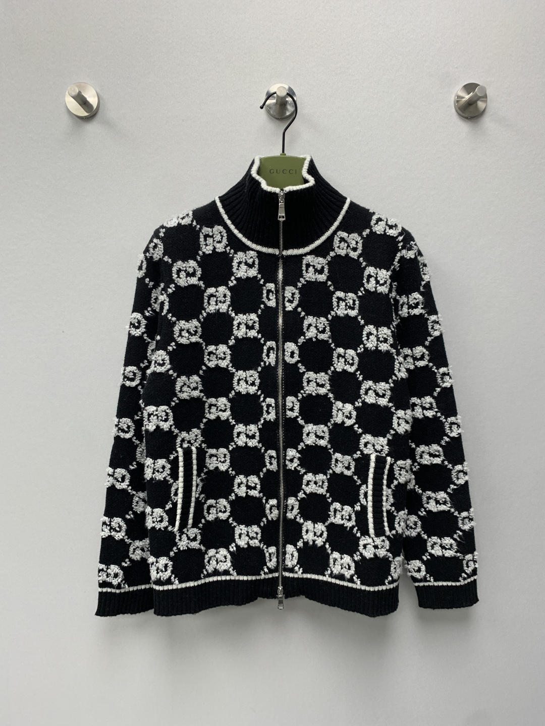 Gucci Black Monogram Crew Neck Sweater