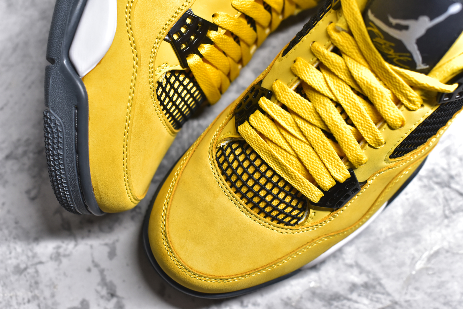 图片[8]-#NK Air Jordan 4 Retro代中帮复古休闲运动文化篮球鞋 采用原厂纳帕头层皮组合固色翻毛皮鞋面材质#TPU超Q弹网格材质#还原ZP细节#原厂流水成型工艺及拉帮注胶效果#全新底模,完美品相清洁度及喷漆效果❗货号：CT8527 700 尺码：40.5 41 42 42.5 43 44 44.5 45 46-选品中心