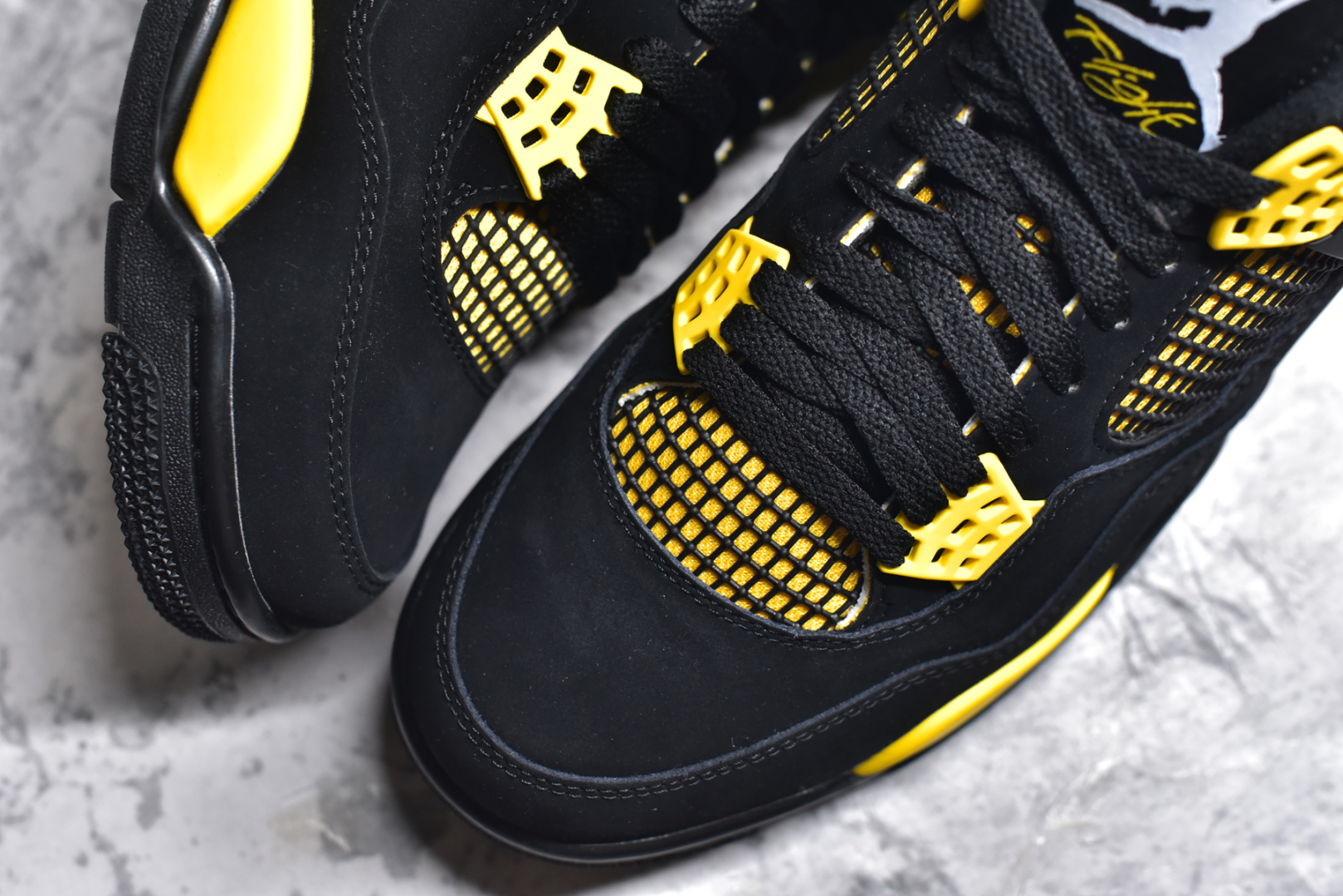 图片[8]-#NK Air Jordan 4 Retro代中帮复古休闲运动文化篮球鞋 采用原厂纳帕头层皮组合固色翻毛皮鞋面材质#TPU超Q弹网格材质#还原ZP细节#原厂流水成型工艺及拉帮注胶效果#全新底模,完美品相清洁度及喷漆效果❗货号：DH6927 017 尺码：40.5 41 42 42.5 43 44 44.5 45 46-选品中心