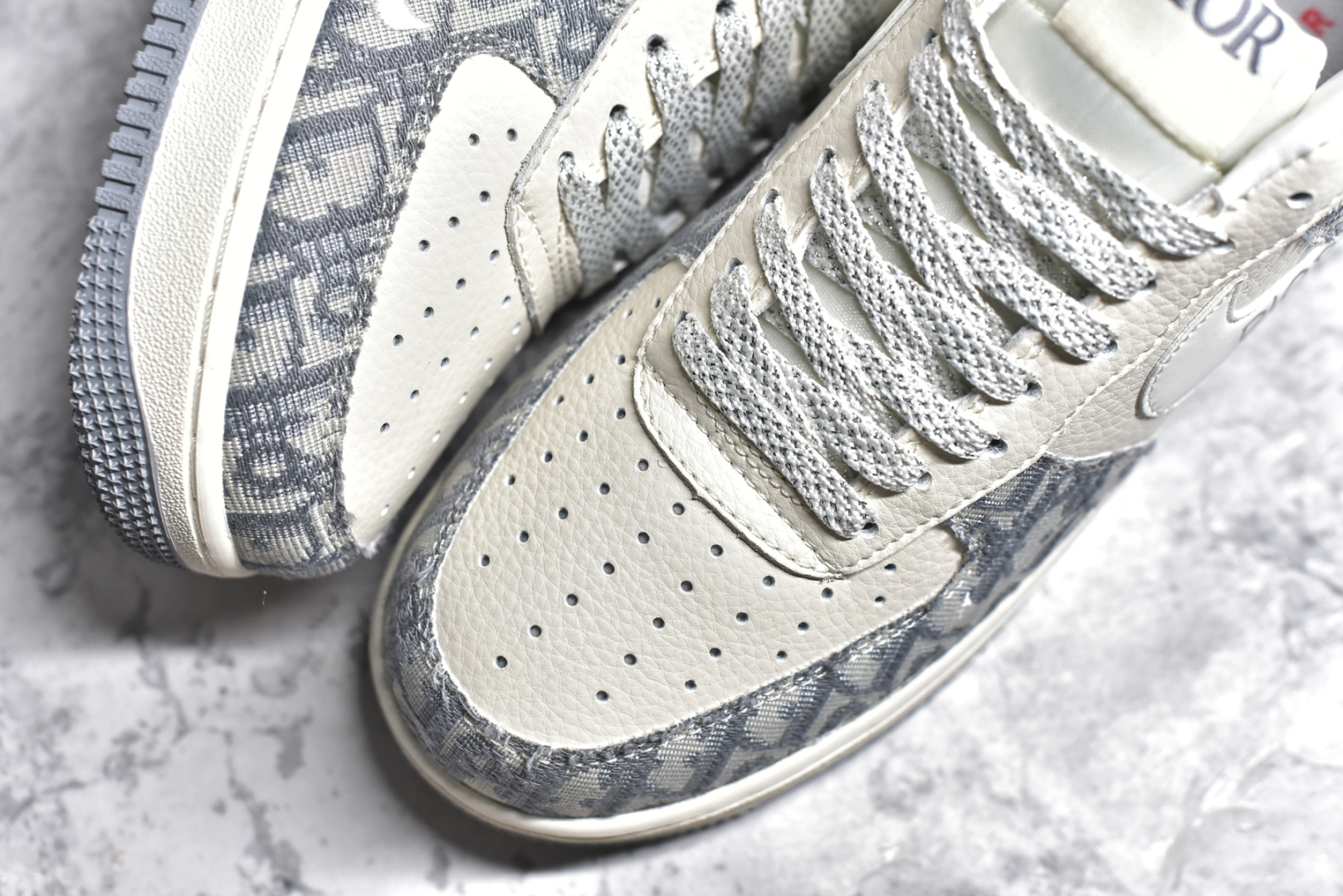 图片[8]-#NK Air Force 1\’07 Low 迪奥联名-灰花纹 空军一号 低帮休闲板鞋 DF0188-021 #原楦头原纸板 原装鞋盒 定制五金配件 内置全掌气垫 原厂鞋底 尺码：36 36.5 37.5 38 38.5 39 40 40.5 41 42 42.5 43 44 44.5 45-选品中心