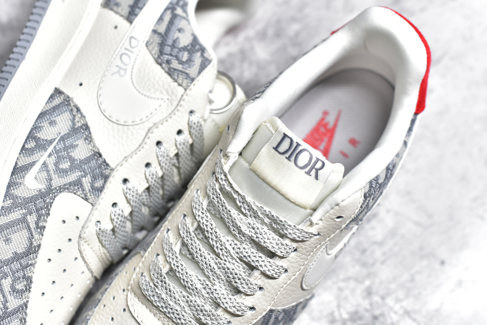 图片[9]-#NK Air Force 1\’07 Low 迪奥联名-灰花纹 空军一号 低帮休闲板鞋 DF0188-021 #原楦头原纸板 原装鞋盒 定制五金配件 内置全掌气垫 原厂鞋底 尺码：36 36.5 37.5 38 38.5 39 40 40.5 41 42 42.5 43 44 44.5 45-选品中心