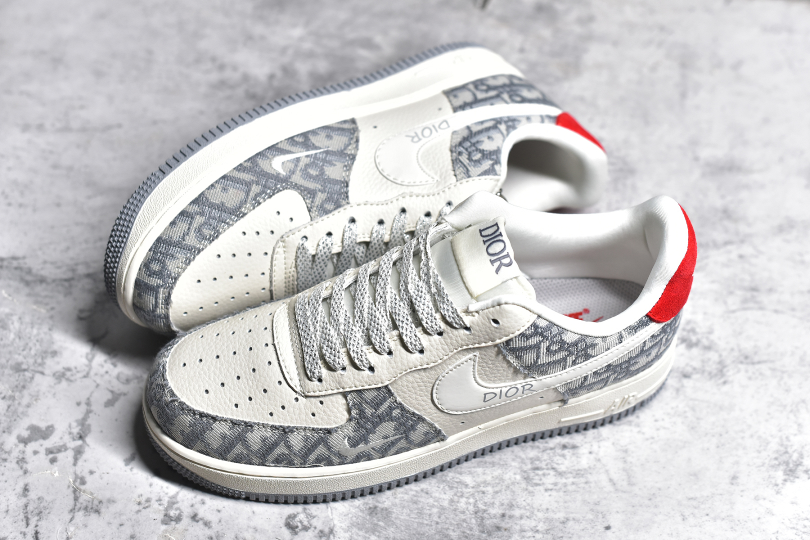 图片[7]-#NK Air Force 1\’07 Low 迪奥联名-灰花纹 空军一号 低帮休闲板鞋 DF0188-021 #原楦头原纸板 原装鞋盒 定制五金配件 内置全掌气垫 原厂鞋底 尺码：36 36.5 37.5 38 38.5 39 40 40.5 41 42 42.5 43 44 44.5 45-选品中心