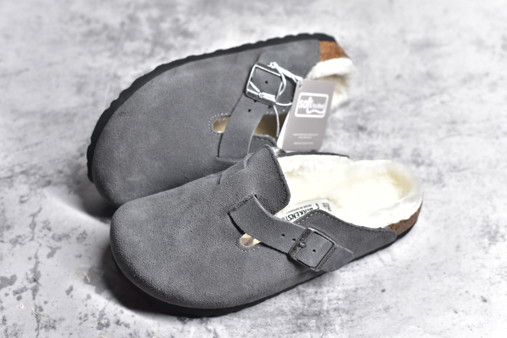 图片[7]-#独家 外贸批次 加绒Birkenstock Boston VL 勃肯软木底包头拖鞋加绒版 天鹅绒般的绒面革赋子休闲的经典外观 四季皆宜 柔软的鞋床采用额外的泡沫缓冲层 提供额外的舒适感和全天支撑 全网独家首发 源于德国的严谨工艺 牛巴戎面 中层松木 EVA 三层组合大底 优质牛皮面料五金扣 出口订单 尺码：35 36 37 38 39 40-选品中心