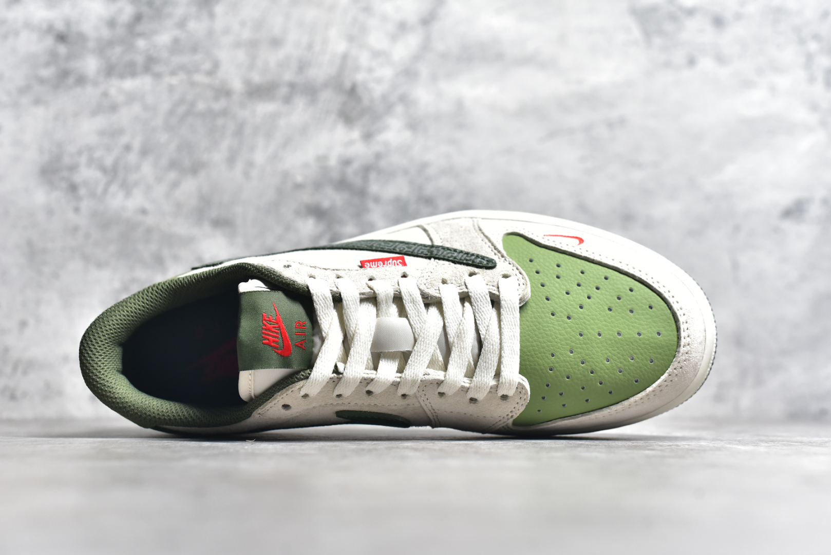 图片[4]-#TS x Air Jordan AJ1 Low 倒钩低帮联名定制配色 DM7866-075 原厂内置气垫魔块 A模大底 头层小牛皮 鞋舌AJ原厂专用牛津布+AJ专用反口珍珠布+原厂无杂质高弹内里海棉+特殊封边弹力鞋带 尺码：36 36.5 37.5 38 38.5 39 40 40.5 41 42 42.5 43 44 44.5 45 46 47.5-选品中心
