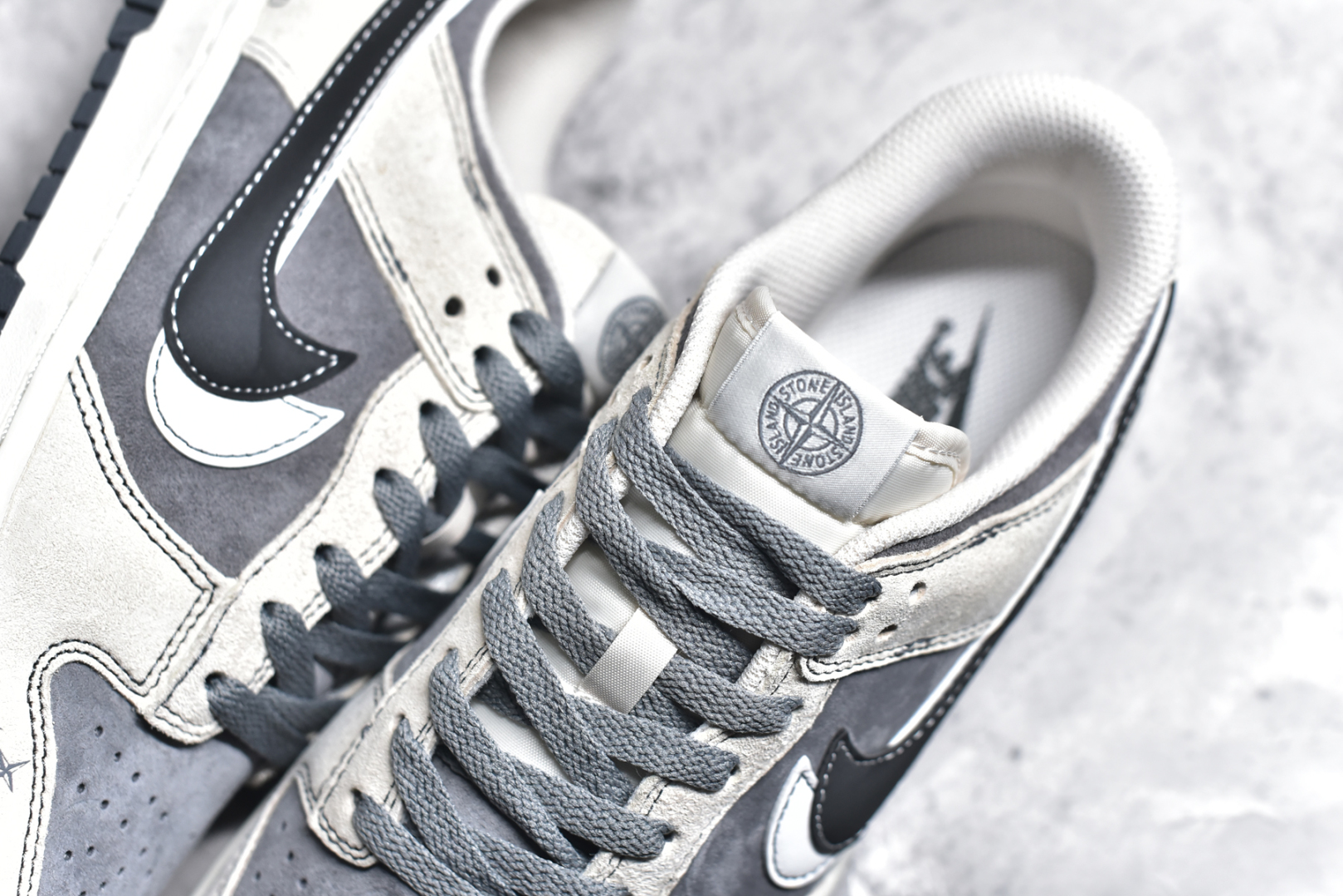 图片[9]-#Nk SB Dunk Low 石头岛联名 黑白双勾 周年高端定制 低帮休闲板鞋 DJ2024-087 #定制鞋盒 大厂纯原品质出货 超高清洁度 皮料切割干净无任何毛边 细节完美 尺码：36 36.5 37.5 38 38.5 39 40 40.5 41 42 42.5 43 44 44.5 45-选品中心