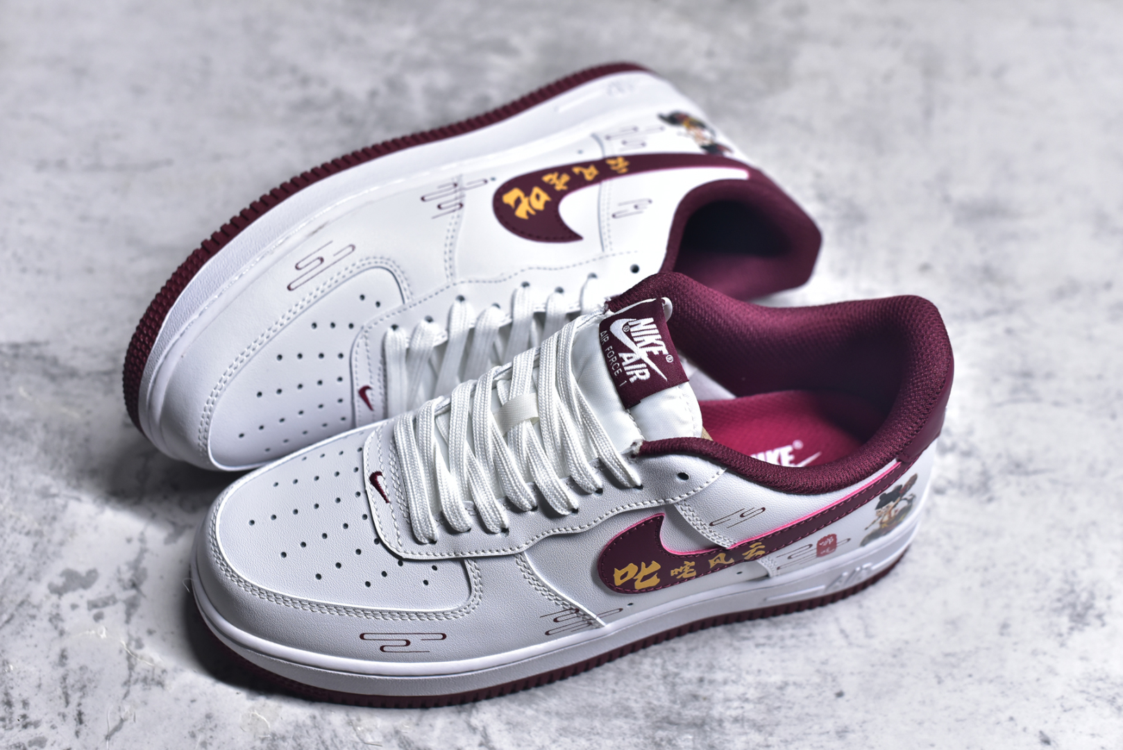 图片[7]-#Nk Air Force 1‘07 Low ”Nezha“ 二次元手绘涂鸦 叱咤风云 空军一号 低帮休闲板鞋 FV5988-105 #定制皮料 原厂3D打印 定制鞋盒 原楦原纸板 纯正空军版型 内置全掌气垫 尺码：36 36.5 37.5 38 38.5 39 40 40.5 41 42 42.5 43 44 44.5 45-选品中心