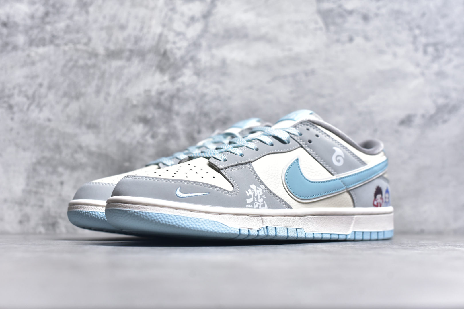 图片[2]-#Nk SB Dunk Low 哪吒系列 灰白蓝勾 周年高端定制 低帮休闲板鞋 LW1818-114 #定制鞋盒 大厂纯原品质出货 超高清洁度 皮料切割干净无任何毛边 细节完美 尺码：36 36.5 37.5 38 36.5 39 40 40.5 41 42 42.5 43 44 44.5 45 9.E5-选品中心