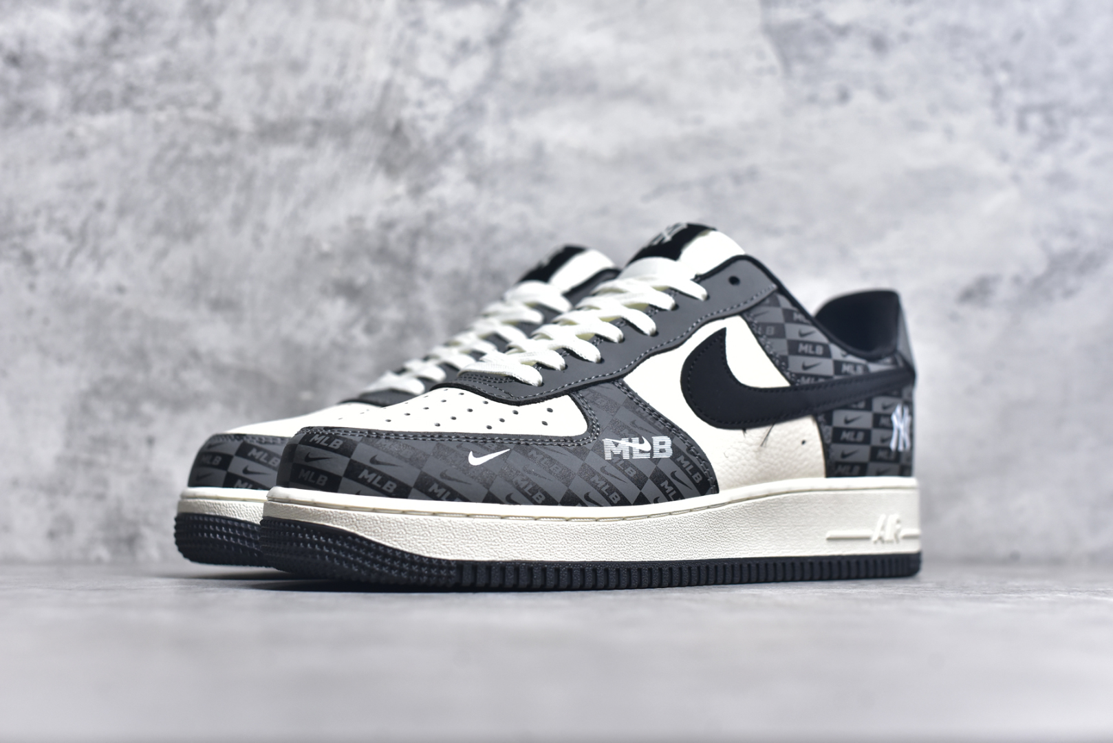图片[2]-#Nk Air Force 1\’07 Low MLB联名 暗格米灰 空军一号低帮休闲板鞋 DF0188-038 #原楦头原纸板 原装鞋盒 定制五金配件 内置全掌气垫 原厂鞋底 尺码：36 36.5 37.5 38 38.5 39 40 40.5 41 42 42.5 43 44 44.5 45 9.D4-选品中心