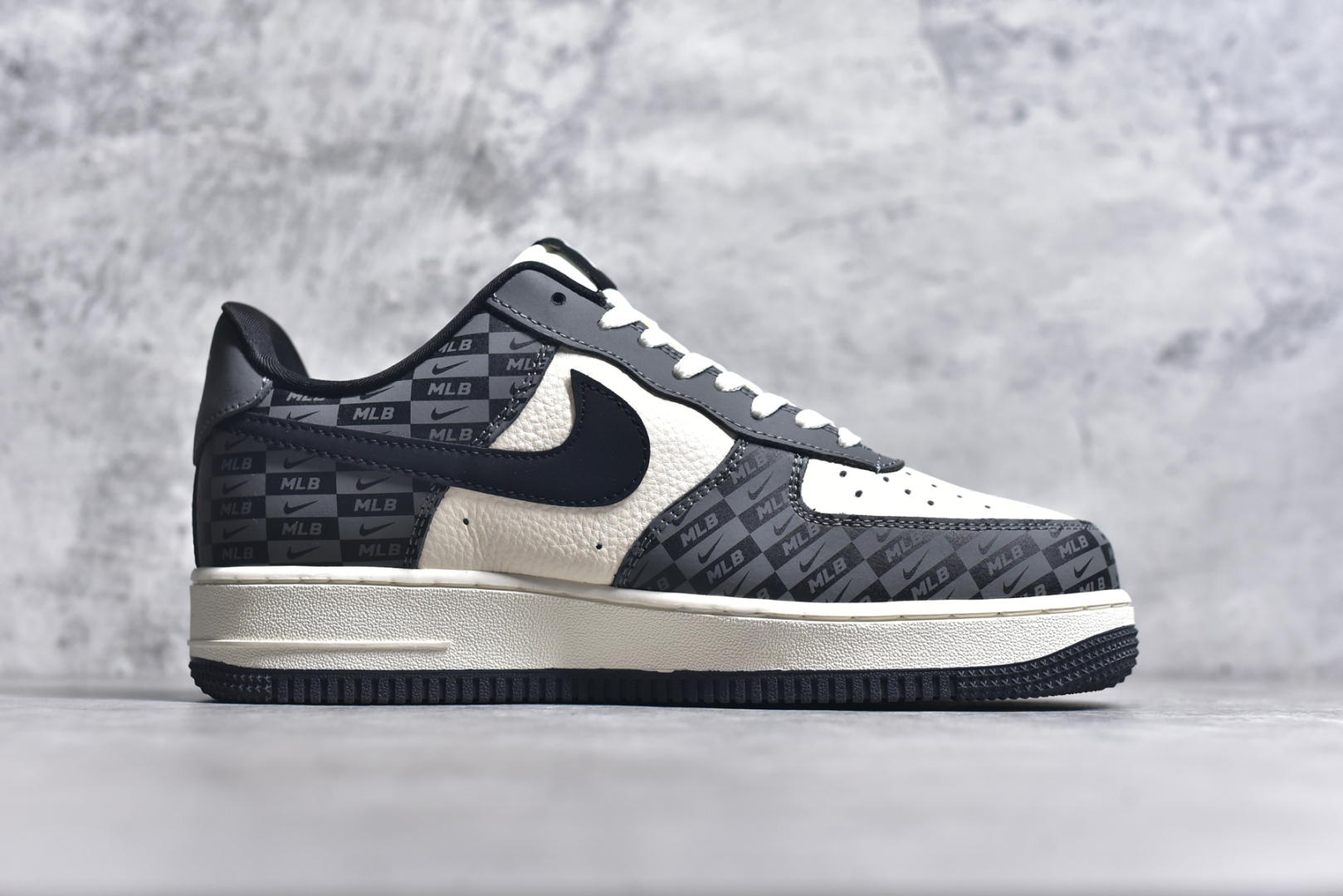 图片[3]-#Nk Air Force 1\’07 Low MLB联名 暗格米灰 空军一号低帮休闲板鞋 DF0188-038 #原楦头原纸板 原装鞋盒 定制五金配件 内置全掌气垫 原厂鞋底 尺码：36 36.5 37.5 38 38.5 39 40 40.5 41 42 42.5 43 44 44.5 45 9.D4-选品中心
