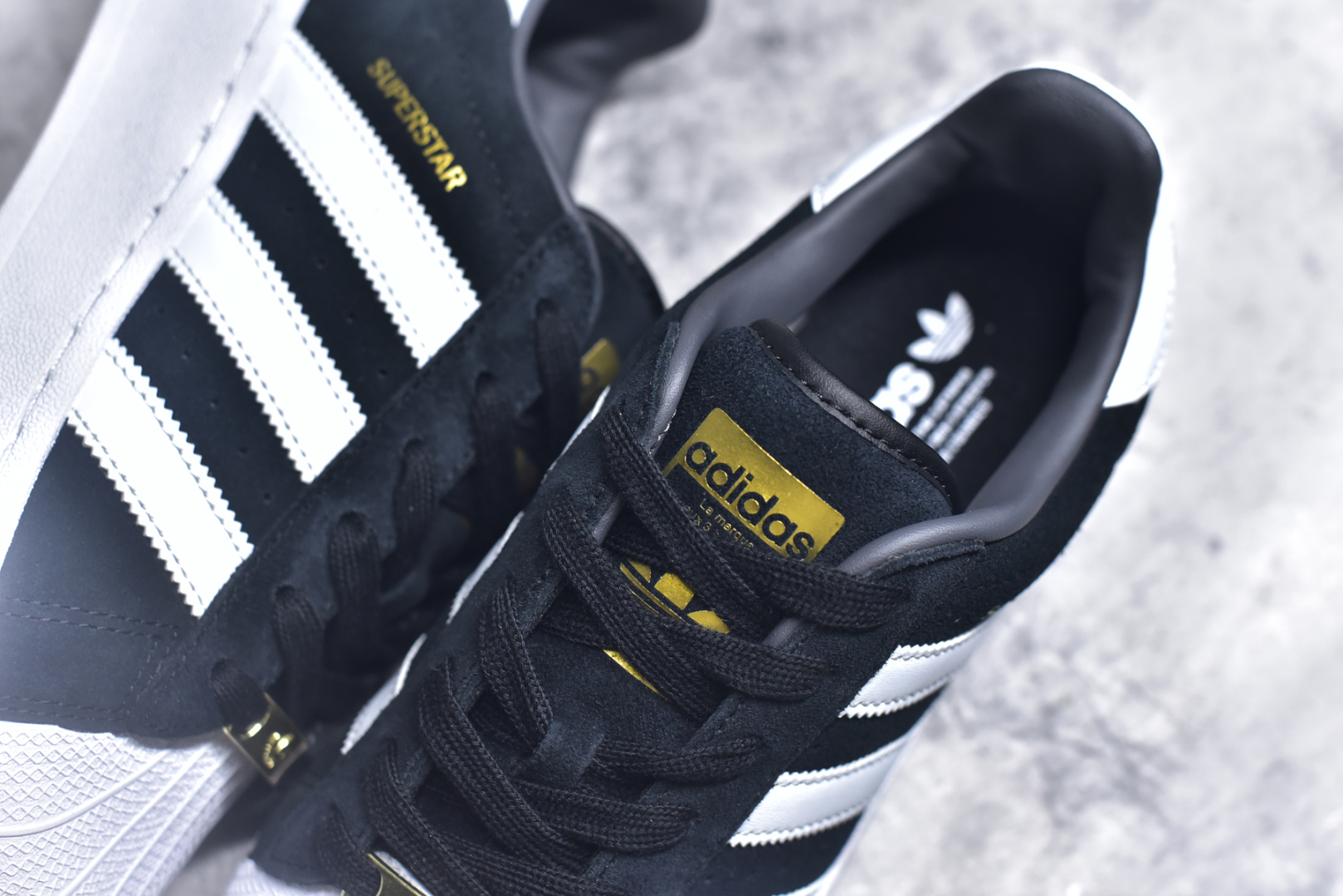 图片[9]-#阿迪达斯/三叶草Adidas Originals Superstar XLG 贝壳头系列低帮厚底松糕经典百搭休闲运动板鞋“皮革黑金LOGO”ID4657 尺码：39⅓ 40 40⅔ 41⅓ 42 42⅔ 43⅓ 44 45-选品中心
