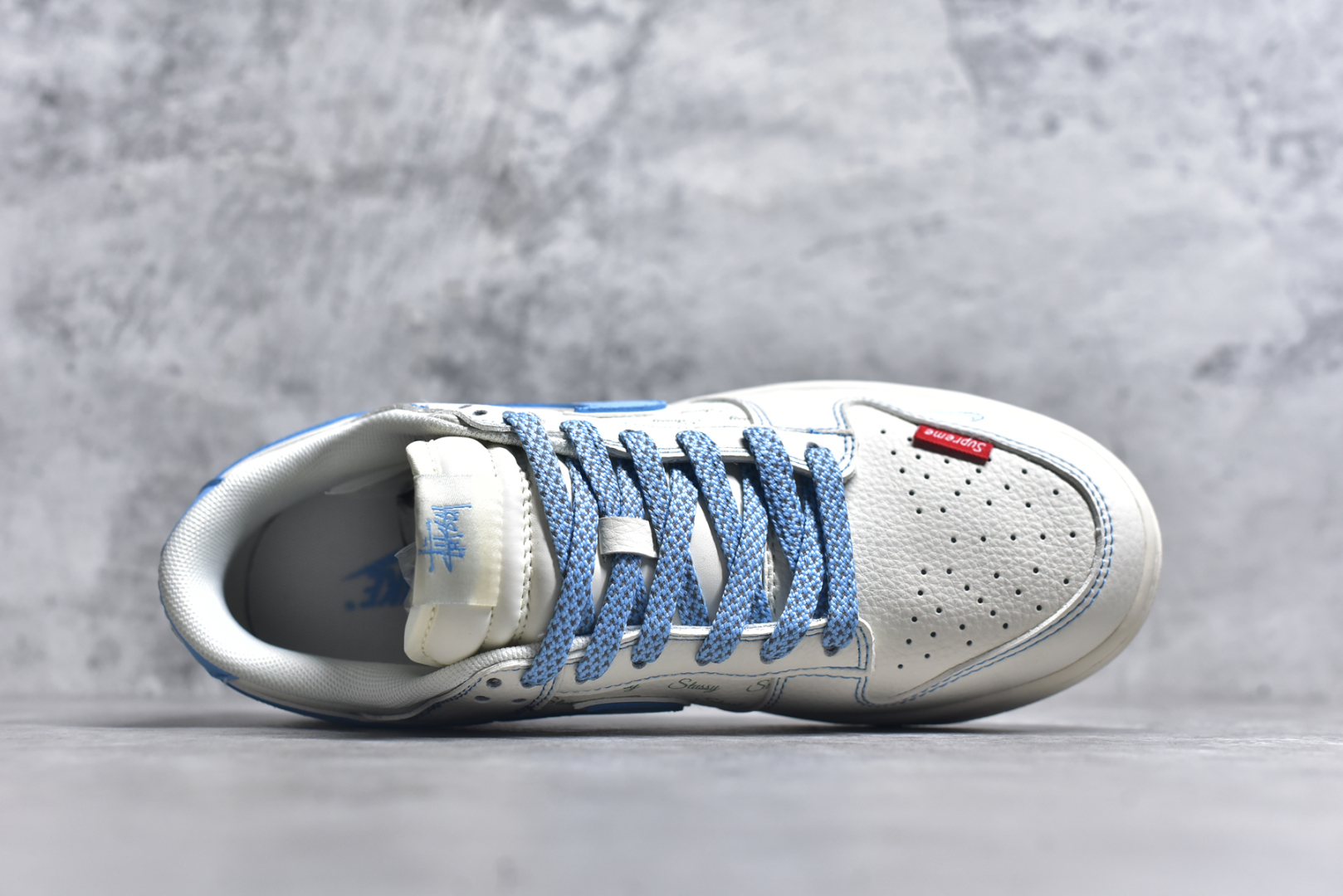 图片[4]-#Nike SB Dunk Low 斯图西联名 双拼蓝线 周年高端定制 低帮休闲板鞋 XS6089-534 #定制鞋盒 大厂纯原品质出货 超高清洁度 皮料切割干净无任何毛边 细节完美 尺码：36 36.5 37.5 38 38.5 39 40 40.5 41 42 42.5 43 44 44.5 45 9.E5-选品中心