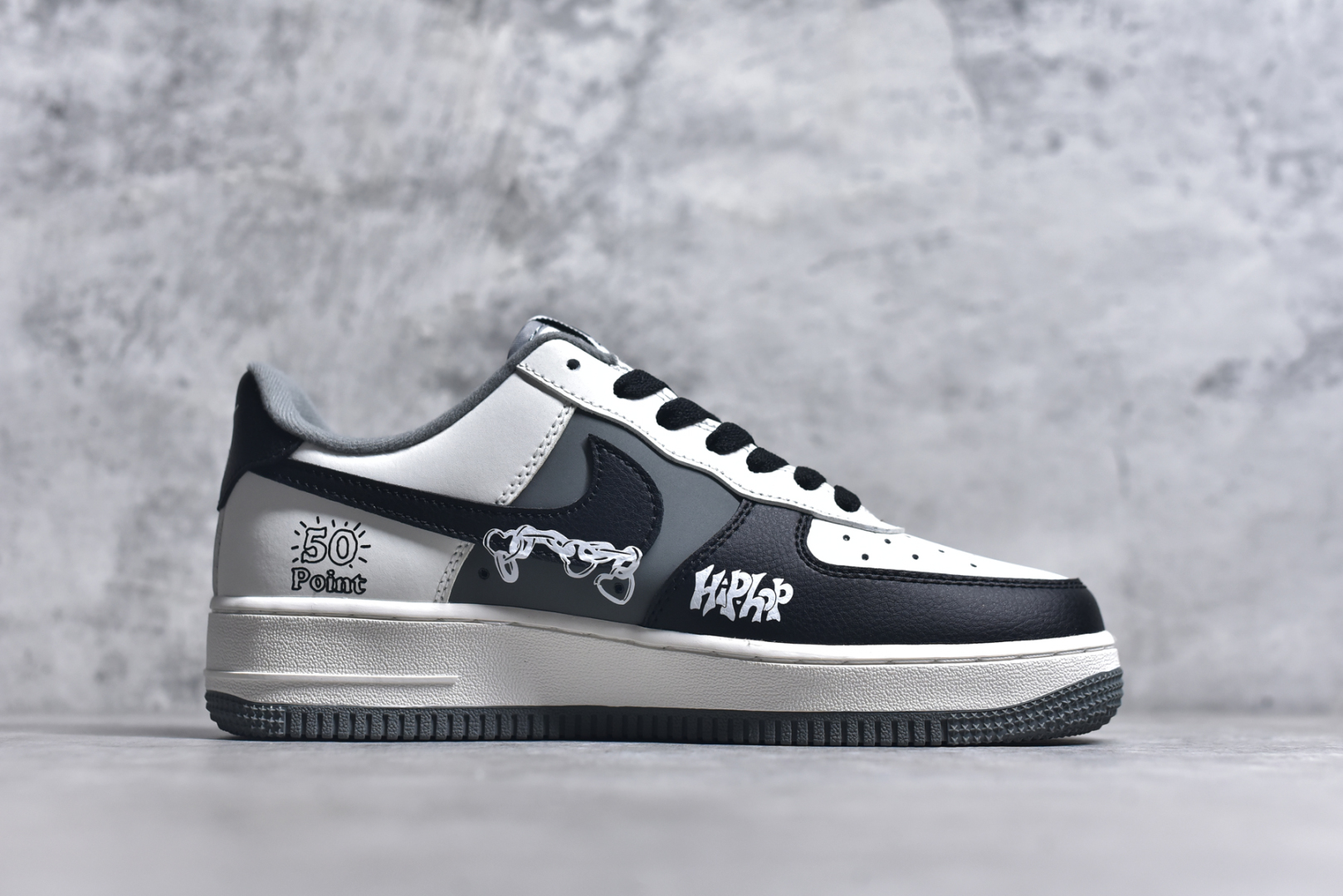 图片[3]-#Nike Air Force 1\’07 Low \”50 Cents\” 定制款 空军一号低帮休闲板鞋 DB3301-660 #50美分是美国著名说唱歌手，原名柯蒂斯·詹姆斯·杰克逊三世，1975年出生于纽约皇后区。他的童年充满艰辛，母亲因贩毒被枪杀，他自己也曾涉足毒品交易，多次入狱。但他凭借对说唱的热爱和天赋，在2003年发行首张专辑《Get Rich or Die Tryin\’》，其中单曲《In da Club》连续九周位居Billboard Hot 100榜首 尺码：36 36.5 37.5 38 38.5 39 40 40.5 41 42 42.5 43 44 44.5 45 9.D4-选品中心