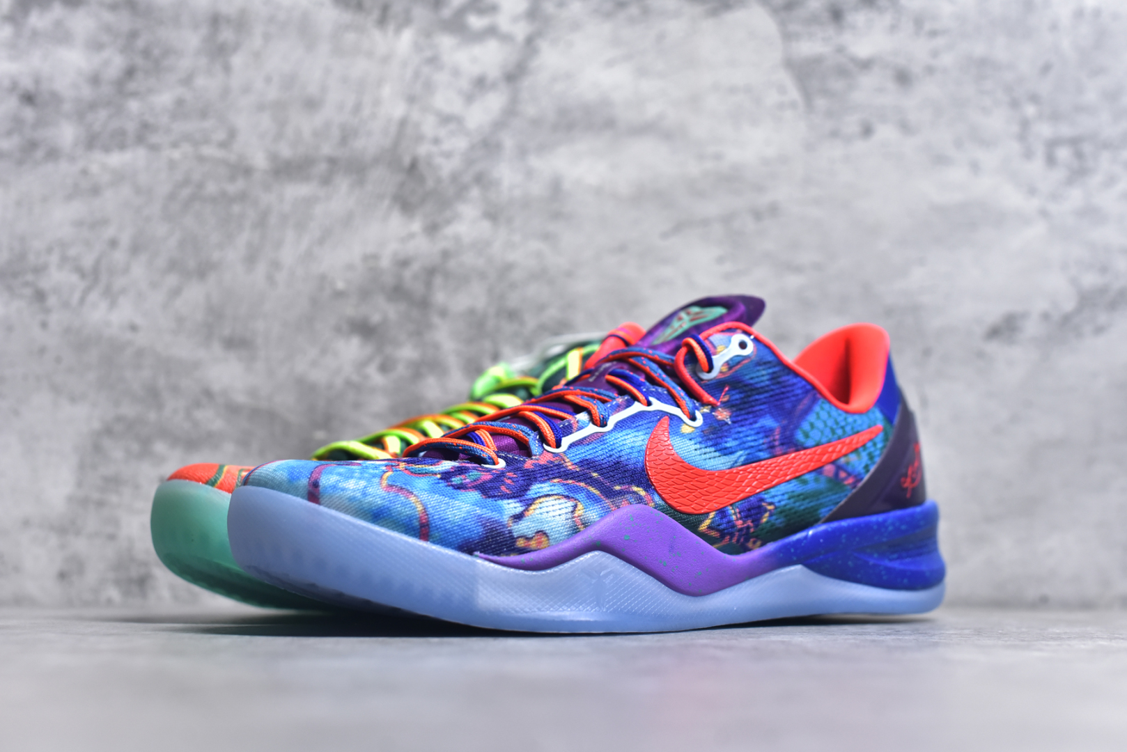 图片[2]-#NK Kobe 8 What The Kobe (WTK) 纯原生产线 科比八代 橙蓝拼色鸳鸯 #React科技鞋垫加持 实战配置直接拉满 #原楦纸板开发 鞋身流线型、后跟塑形，区分土肥圆 #原厂针织鞋面一针一线匹配原版 #全身鞋材卡料色独家定制 唯一万针立体刺绣SWOOSH #真实底模最大48.5 实战利器 专供海外市场 货号：HM9621-900 尺码：39-47.5（脚宽、脚胖 建议买大半码）-选品中心