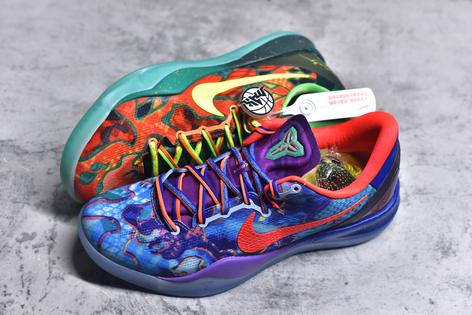 图片[7]-#NK Kobe 8 What The Kobe (WTK) 纯原生产线 科比八代 橙蓝拼色鸳鸯 #React科技鞋垫加持 实战配置直接拉满 #原楦纸板开发 鞋身流线型、后跟塑形，区分土肥圆 #原厂针织鞋面一针一线匹配原版 #全身鞋材卡料色独家定制 唯一万针立体刺绣SWOOSH #真实底模最大48.5 实战利器 专供海外市场 货号：HM9621-900 尺码：39-47.5（脚宽、脚胖 建议买大半码）-选品中心