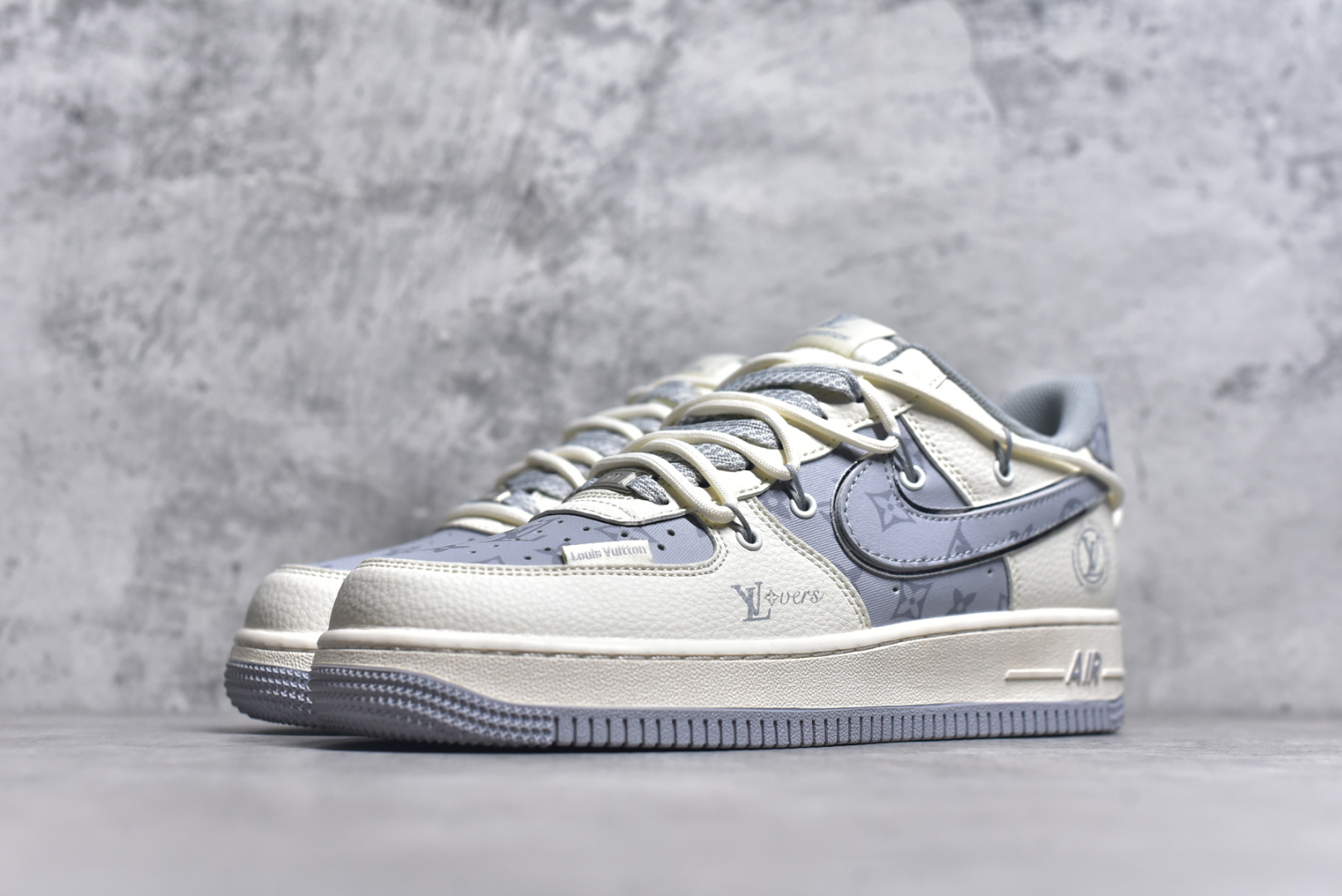 图片[2]-#Nike Air Force 1\’07 Low LV联名 灰印花抽绳 空军一号低帮休闲板鞋 DM6868-062 #原楦头原纸板 原装鞋盒 定制五金配件 内置全掌气垫 原厂鞋底 尺码：36 36.5 37.5 38 38.5 39 40 40.5 41 42 42.5 43 44 44.5 45 9.D4-选品中心