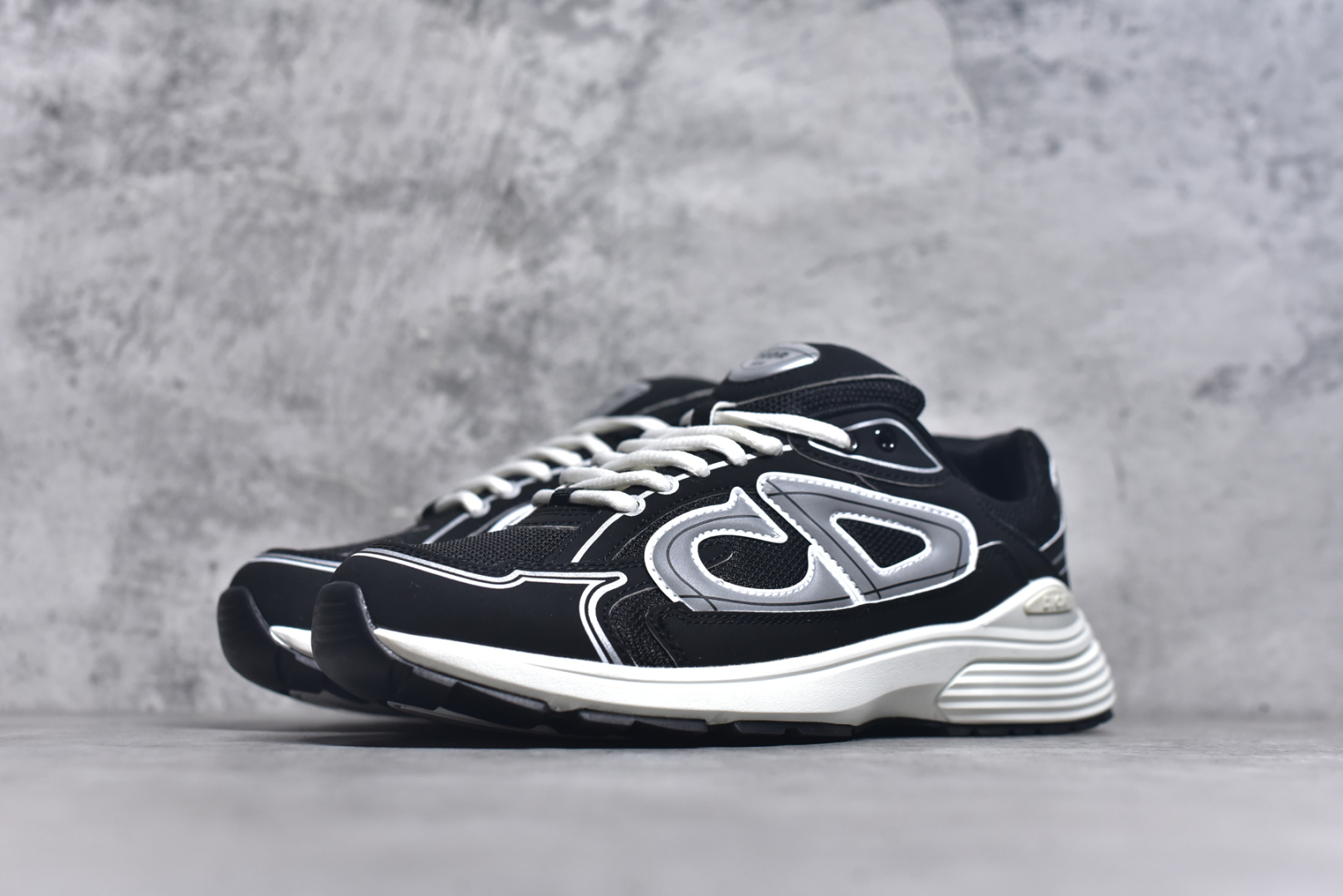 图片[2]-#法国高奢时装品牌·迪奥/Dior B30 Low-Top Sneaker B30系列低帮经典老爹风系带复古休闲运动慢跑鞋“皮革浅灰白” DIO-R B30 黑咖色 3SN279ZMB-H969 尺码：36-45-选品中心