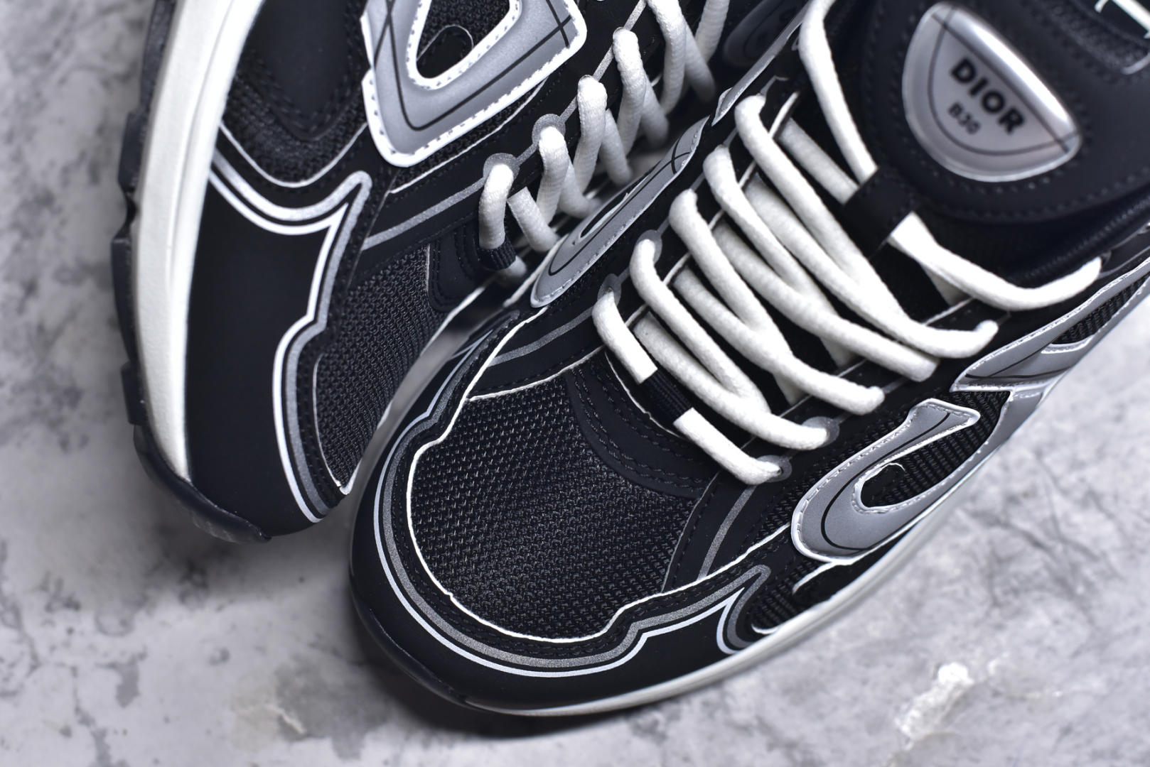 图片[8]-#法国高奢时装品牌·迪奥/Dior B30 Low-Top Sneaker B30系列低帮经典老爹风系带复古休闲运动慢跑鞋“皮革浅灰白” DIO-R B30 黑咖色 3SN279ZMB-H969 尺码：36-45-选品中心