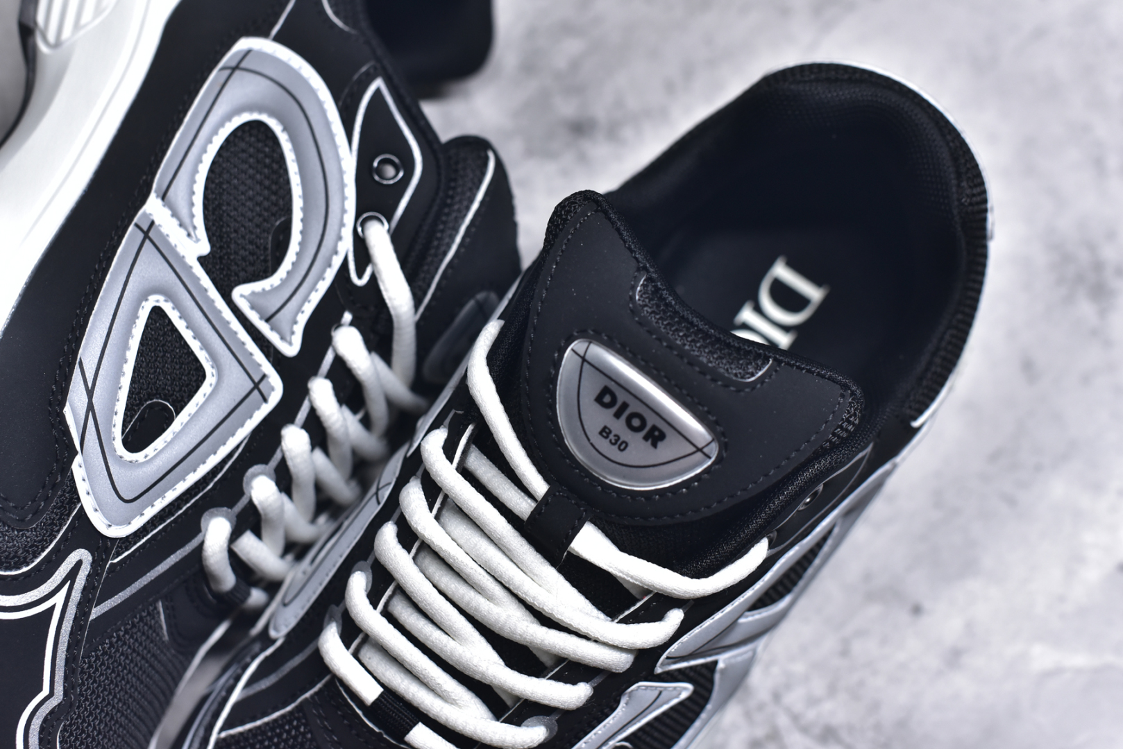 图片[9]-#法国高奢时装品牌·迪奥/Dior B30 Low-Top Sneaker B30系列低帮经典老爹风系带复古休闲运动慢跑鞋“皮革浅灰白” DIO-R B30 黑咖色 3SN279ZMB-H969 尺码：36-45-选品中心