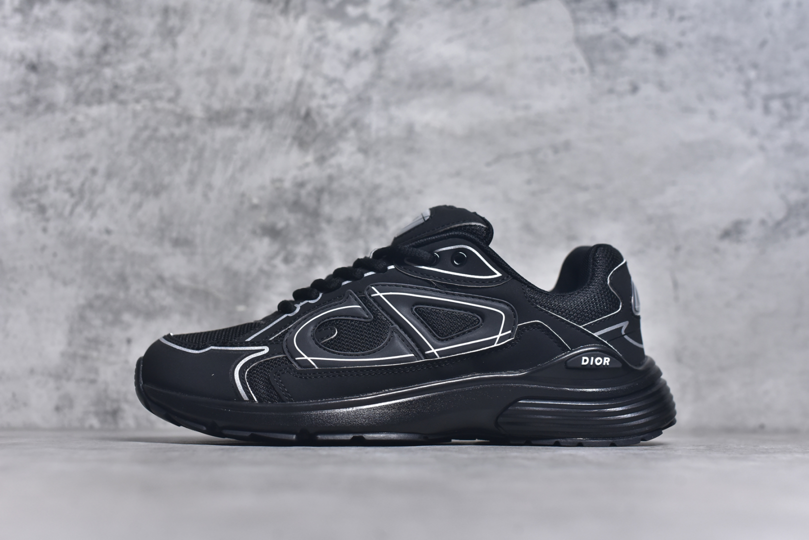 #法国高奢时装品牌·迪奥/Dior B30 Low-Top Sneaker B30系列低帮经典老爹风系带复古休闲运动慢跑鞋“皮革浅灰白” DIO-R B30 黑色 3SN279ZRF90041 -H900 尺码：36-45-选品中心