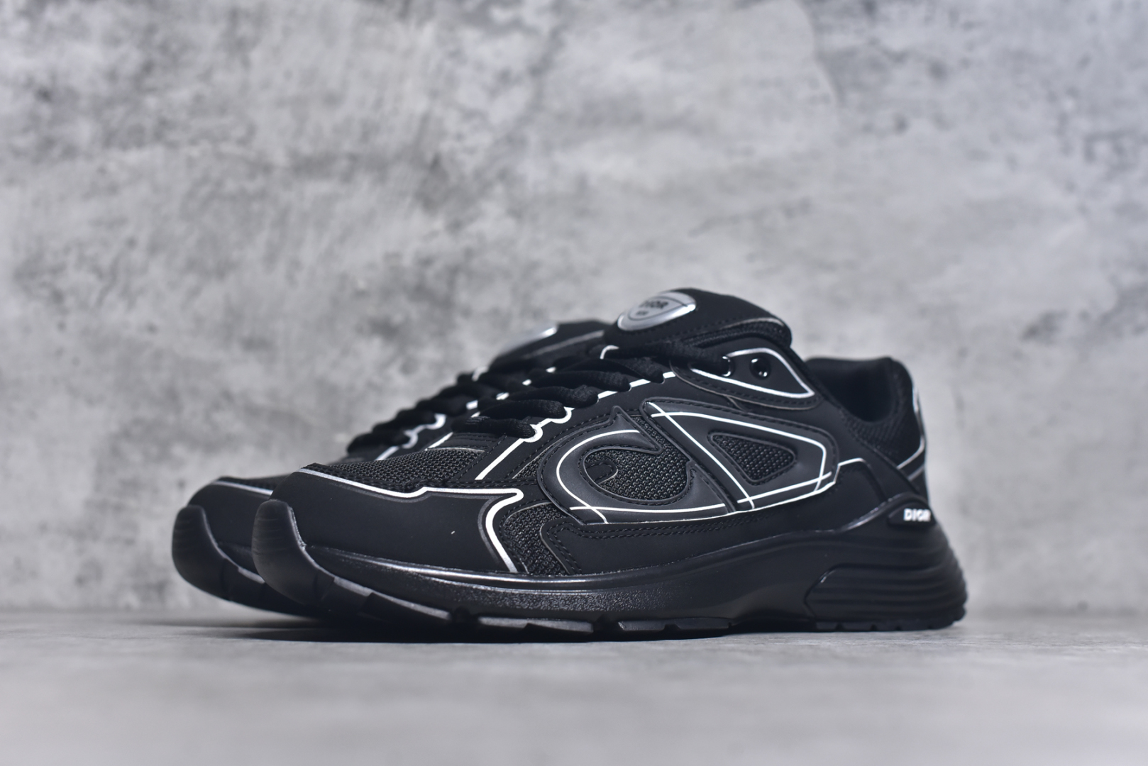 图片[2]-#法国高奢时装品牌·迪奥/Dior B30 Low-Top Sneaker B30系列低帮经典老爹风系带复古休闲运动慢跑鞋“皮革浅灰白” DIO-R B30 黑色 3SN279ZRF90041 -H900 尺码：36-45-选品中心