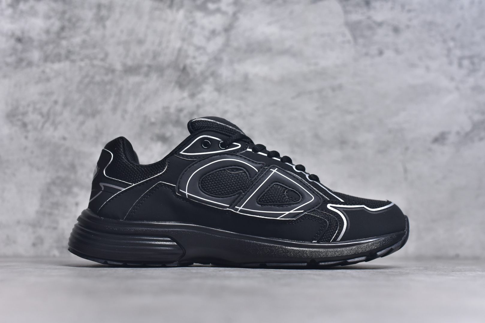 图片[3]-#法国高奢时装品牌·迪奥/Dior B30 Low-Top Sneaker B30系列低帮经典老爹风系带复古休闲运动慢跑鞋“皮革浅灰白” DIO-R B30 黑色 3SN279ZRF90041 -H900 尺码：36-45-选品中心