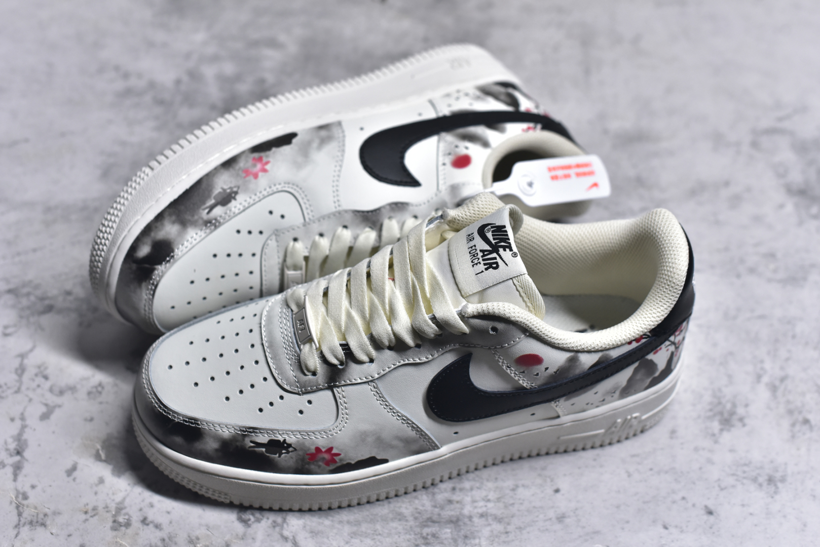 图片[7]-#Nk Air Force 1\’07 Low 国潮 水墨画配色 空军一号低帮休闲板鞋 BL1522-088 #定制皮料 原厂3D打印 3M反光 定制鞋盒 原楦原纸板 纯正空军版型 内置全掌气垫 尺码：36 36.5 37.5 38 38.5 39 40 40.5 41 42 42.5 43 44 44.5 45 9.D4-选品中心