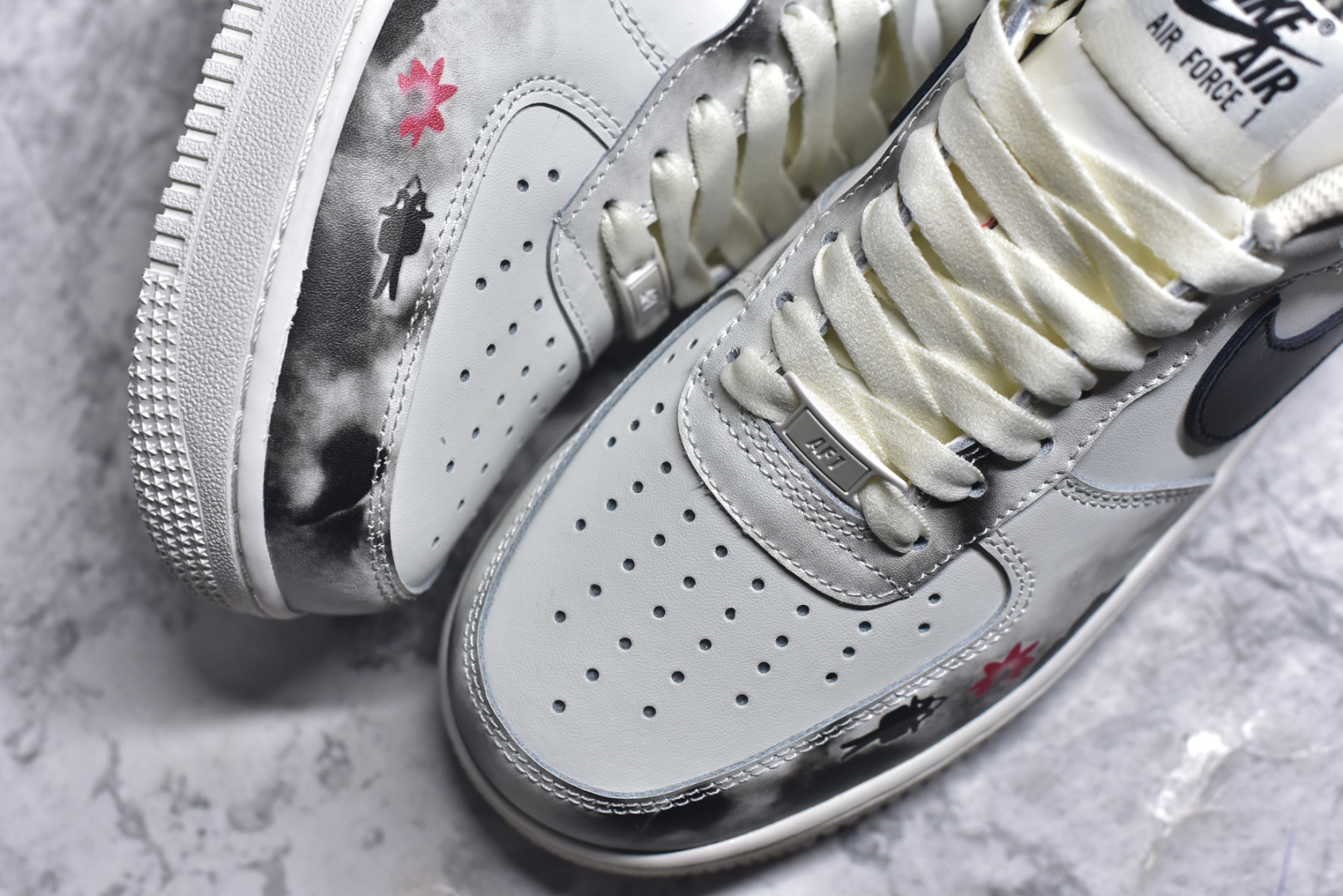 图片[8]-#Nk Air Force 1\’07 Low 国潮 水墨画配色 空军一号低帮休闲板鞋 BL1522-088 #定制皮料 原厂3D打印 3M反光 定制鞋盒 原楦原纸板 纯正空军版型 内置全掌气垫 尺码：36 36.5 37.5 38 38.5 39 40 40.5 41 42 42.5 43 44 44.5 45 9.D4-选品中心
