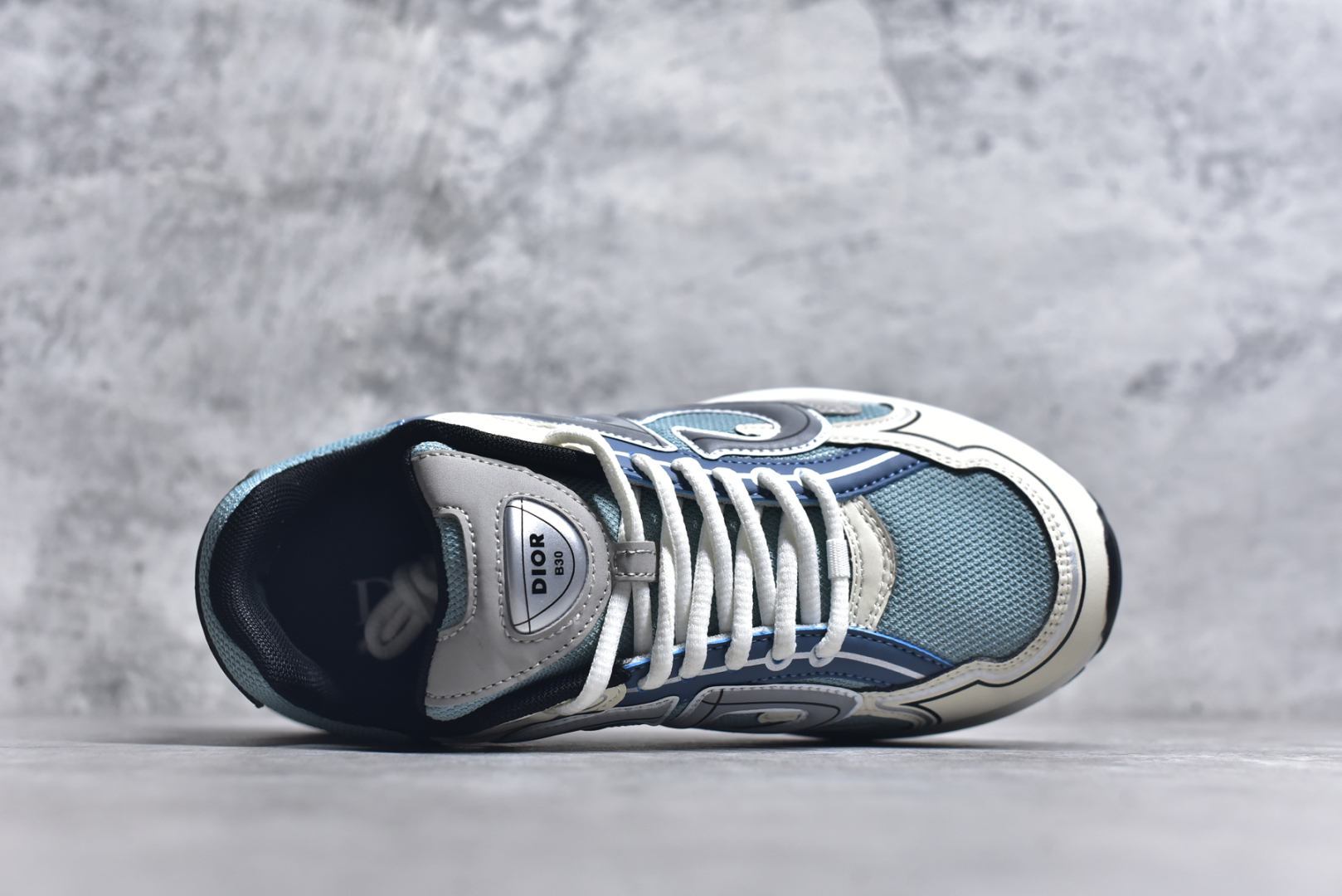 图片[4]-#法国高奢时装品牌·迪奥/Dior B30 Low-Top Sneaker B30系列低帮经典老爹风系带复古休闲运动慢跑鞋 蓝灰色 3SN279ZRB-H560 男鞋 39 40 41 42 43 44 45-选品中心