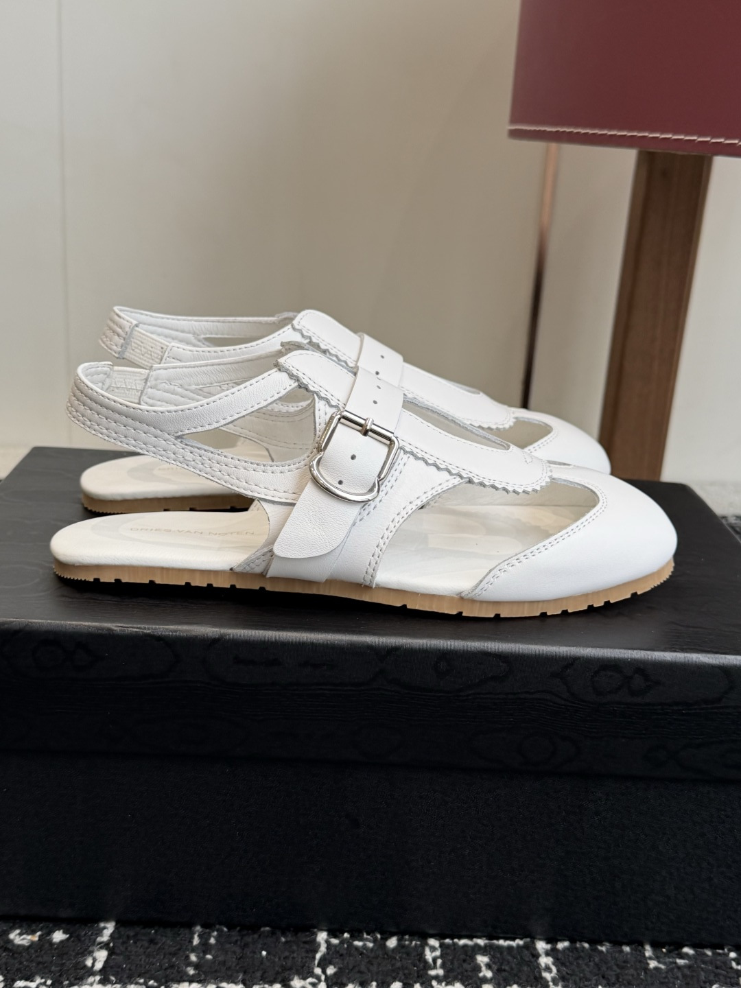 代购级Dries Van Noten·DVN 26ss 新款 情侣款 复古后空皮鞋dvn的后空鞋也太美了