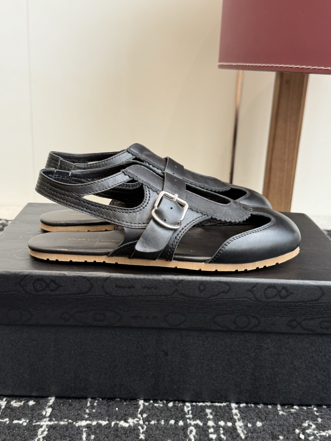 代购级Dries Van Noten·DVN 26ss 新款 情侣款 复古后空皮鞋dvn的后空鞋也太美了