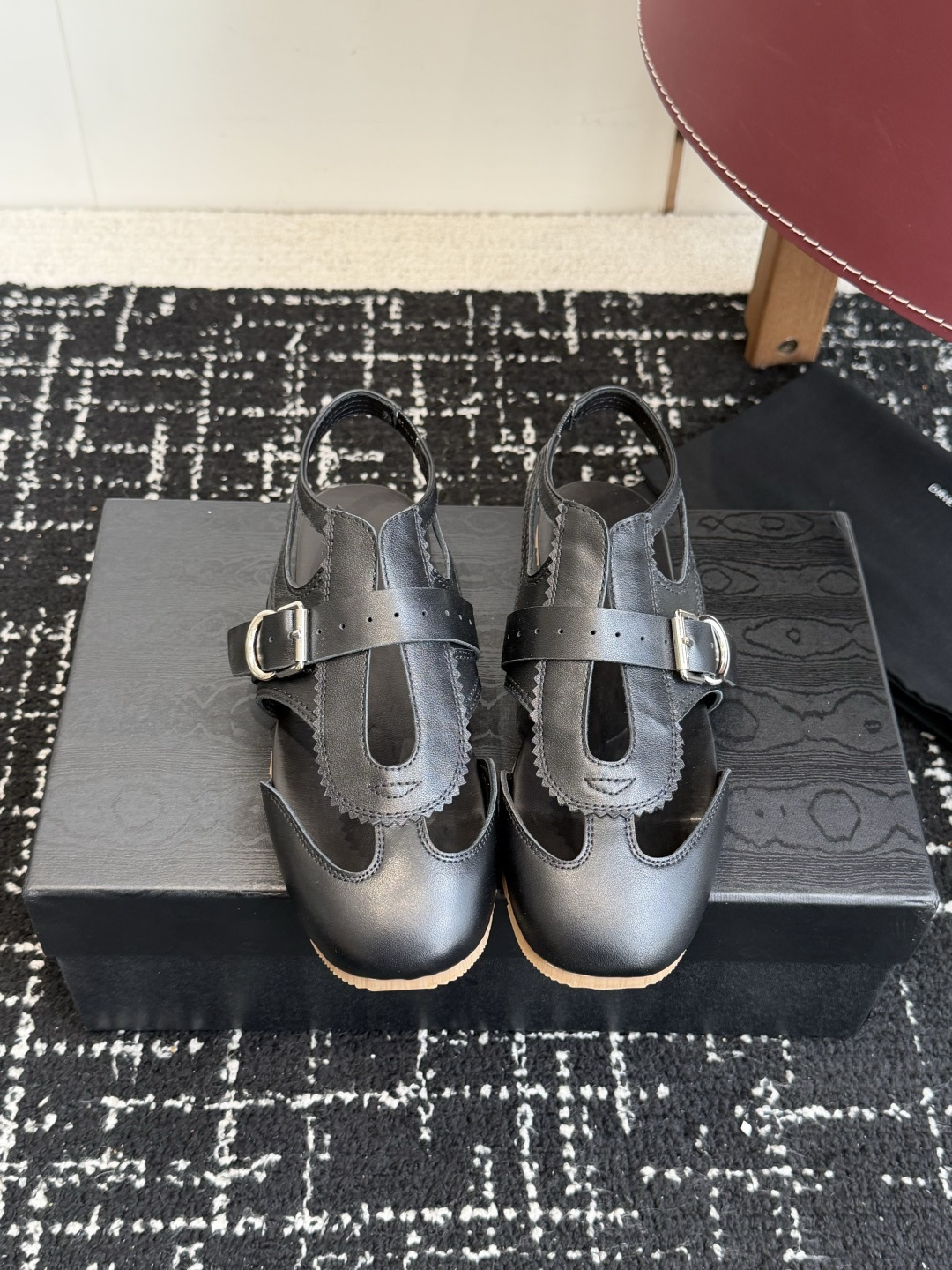 代购级Dries Van Noten·DVN 26ss 新款 情侣款 复古后空皮鞋dvn的后空鞋也太美了
