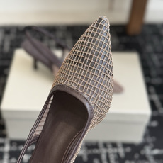 代购级Brunello Cucinelli 26ss女士镶珠装饰休闲穆勒拖鞋凉鞋 BC新款新品女士条纹麂 代购级Brunello Cucinelli 26ss女士镶珠装饰休闲穆勒拖鞋凉鞋 BC新款新品女士条纹麂