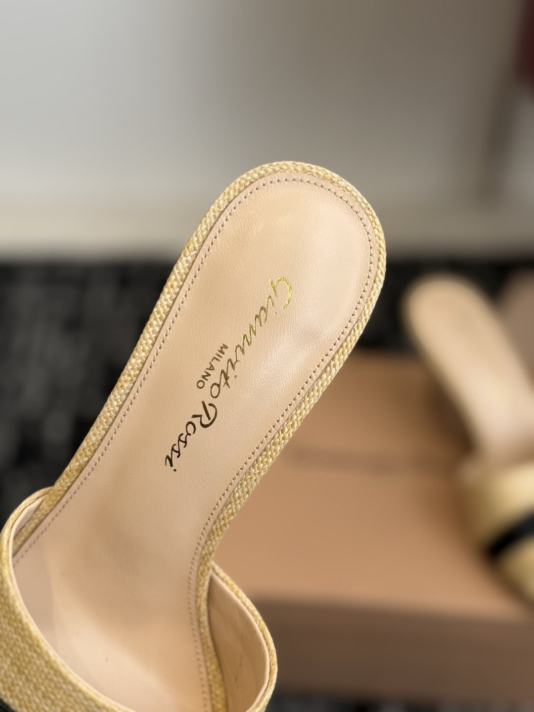 代购级gianvito rossi26春夏度假风系列简洁的撞色搭配，原版开模五金非常精致，搭配起来凉风习