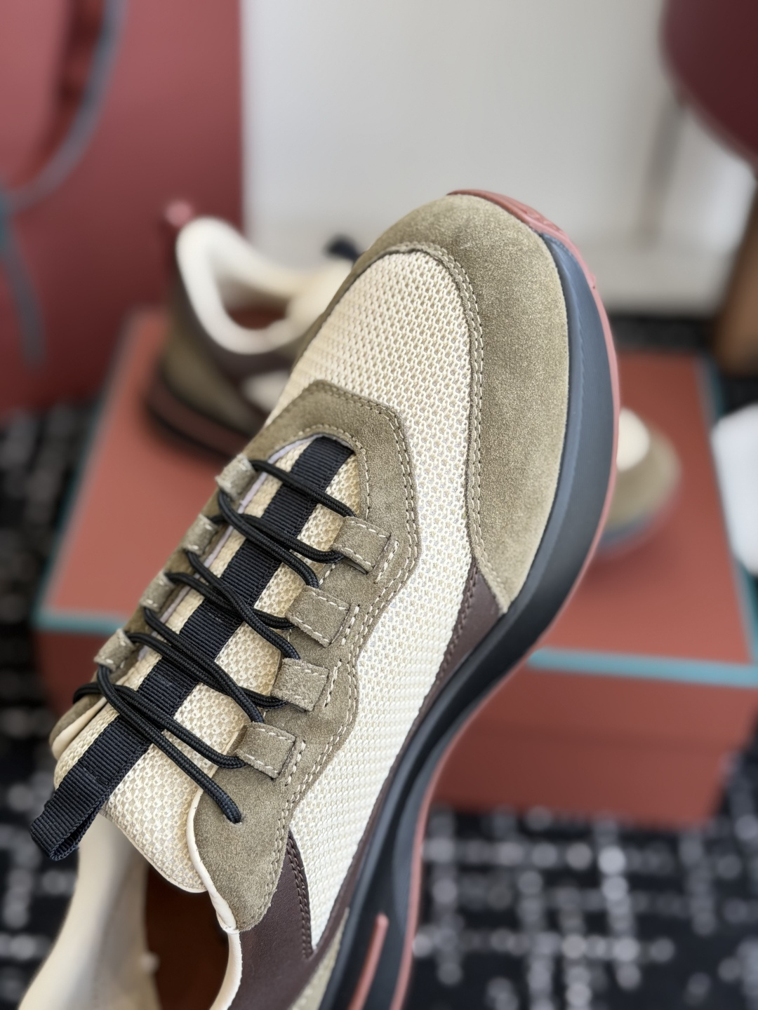 代购级LP 家新品   Loro Piana 诺悠 翩雅   Cairn Walk 情侣款运动鞋老爹鞋 