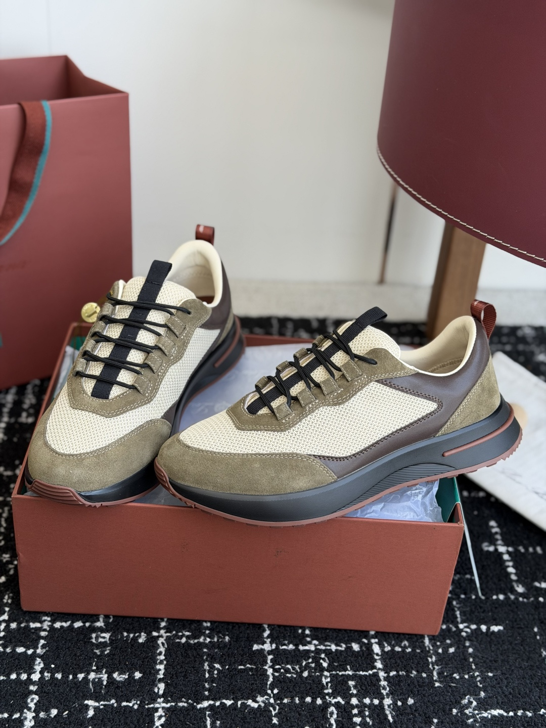 代购级LP 家新品   Loro Piana 诺悠 翩雅   Cairn Walk 情侣款运动鞋老爹鞋 