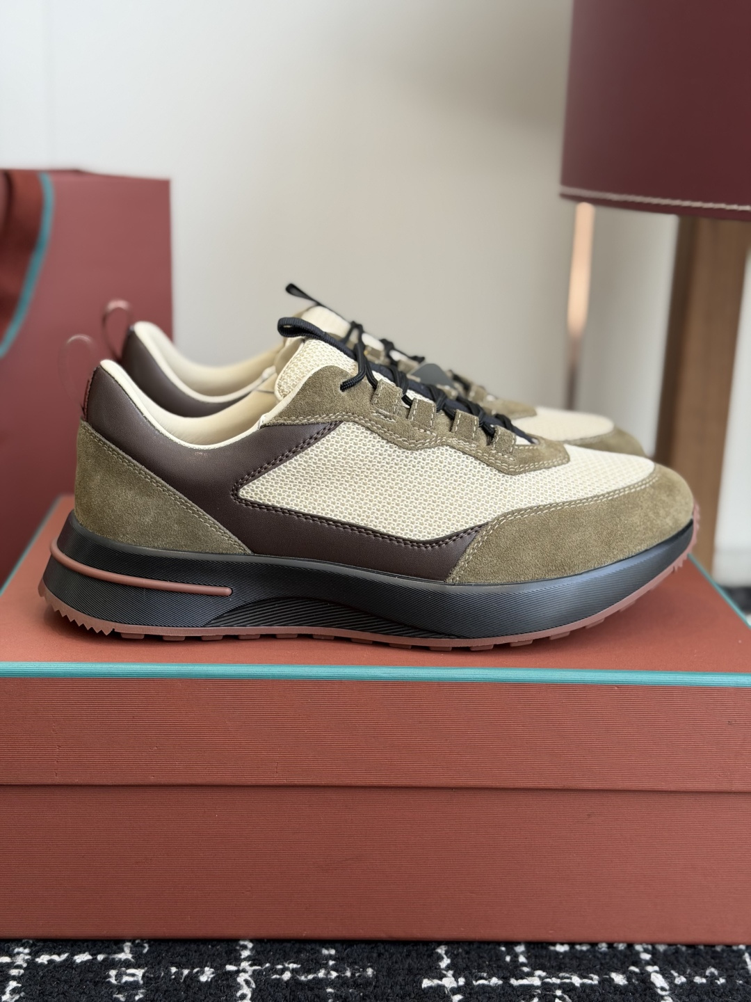 代购级LP 家新品   Loro Piana 诺悠 翩雅   Cairn Walk 情侣款运动鞋老爹鞋 