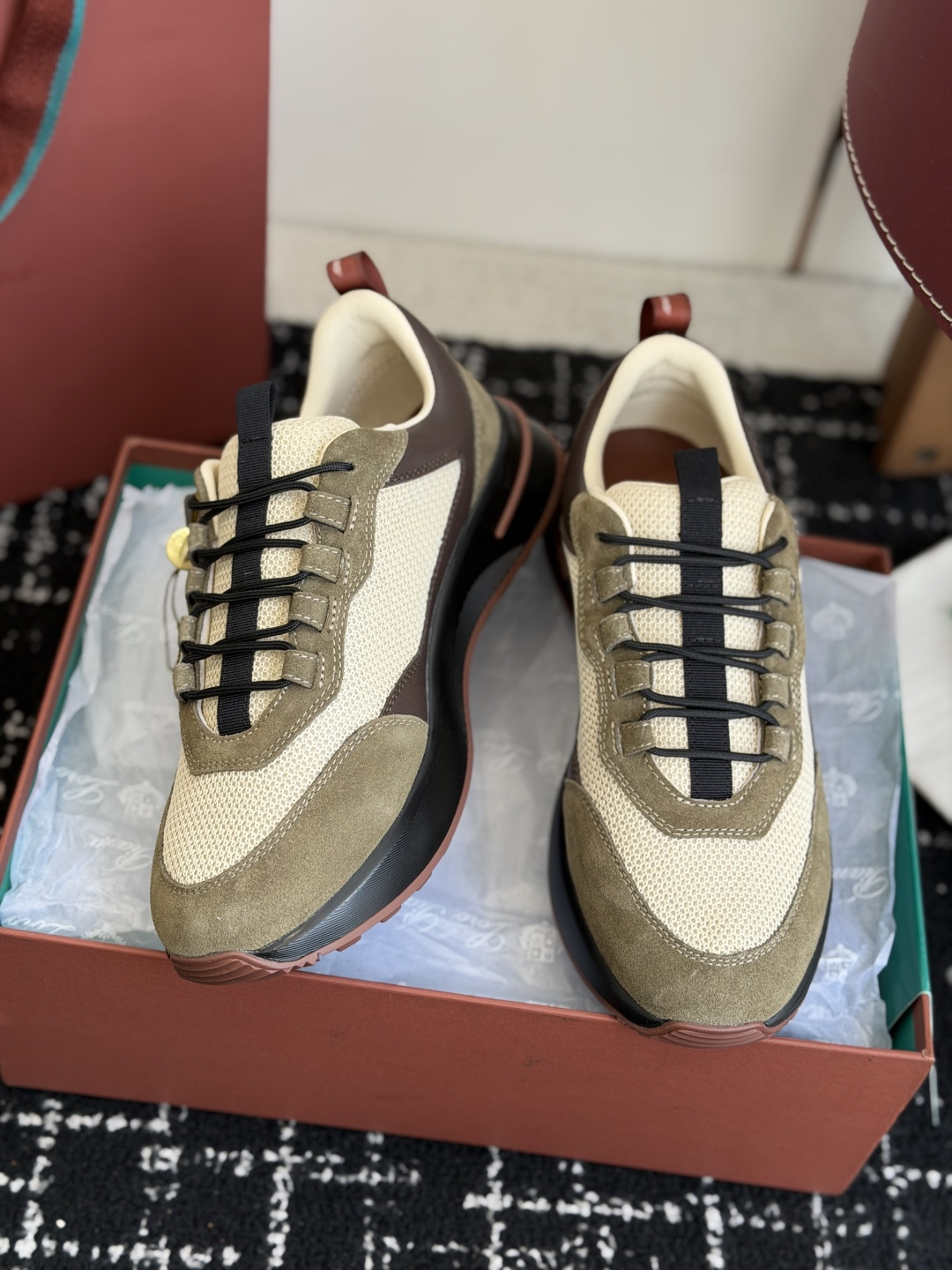 代购级LP 家新品   Loro Piana 诺悠 翩雅   Cairn Walk 情侣款运动鞋老爹鞋 