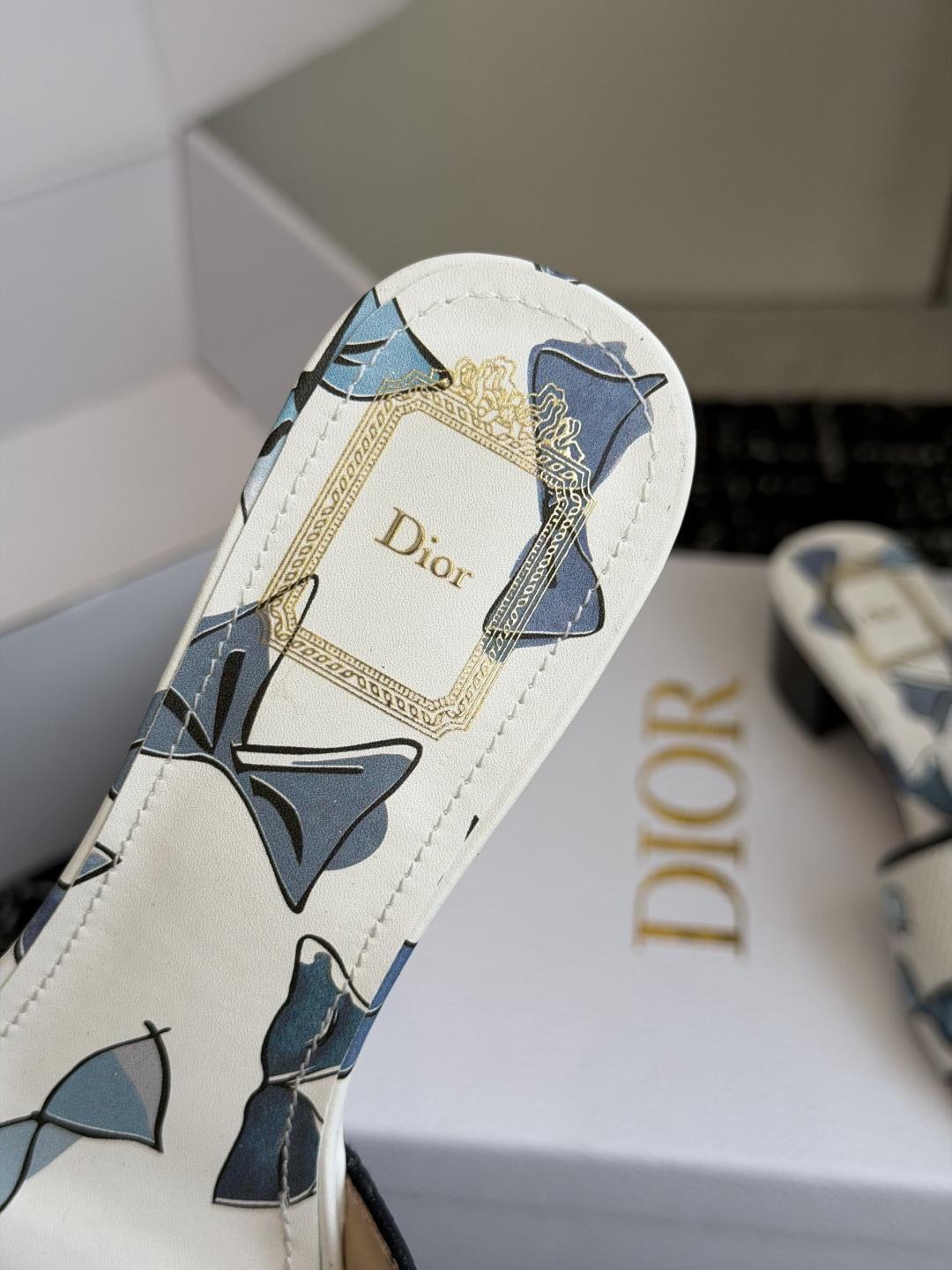 代购级粗跟迪奥 Dior 2026春夏新款一字拖拼色女鞋 CD字母logo立体刺绣 方头粗跟果冻色露趾拖