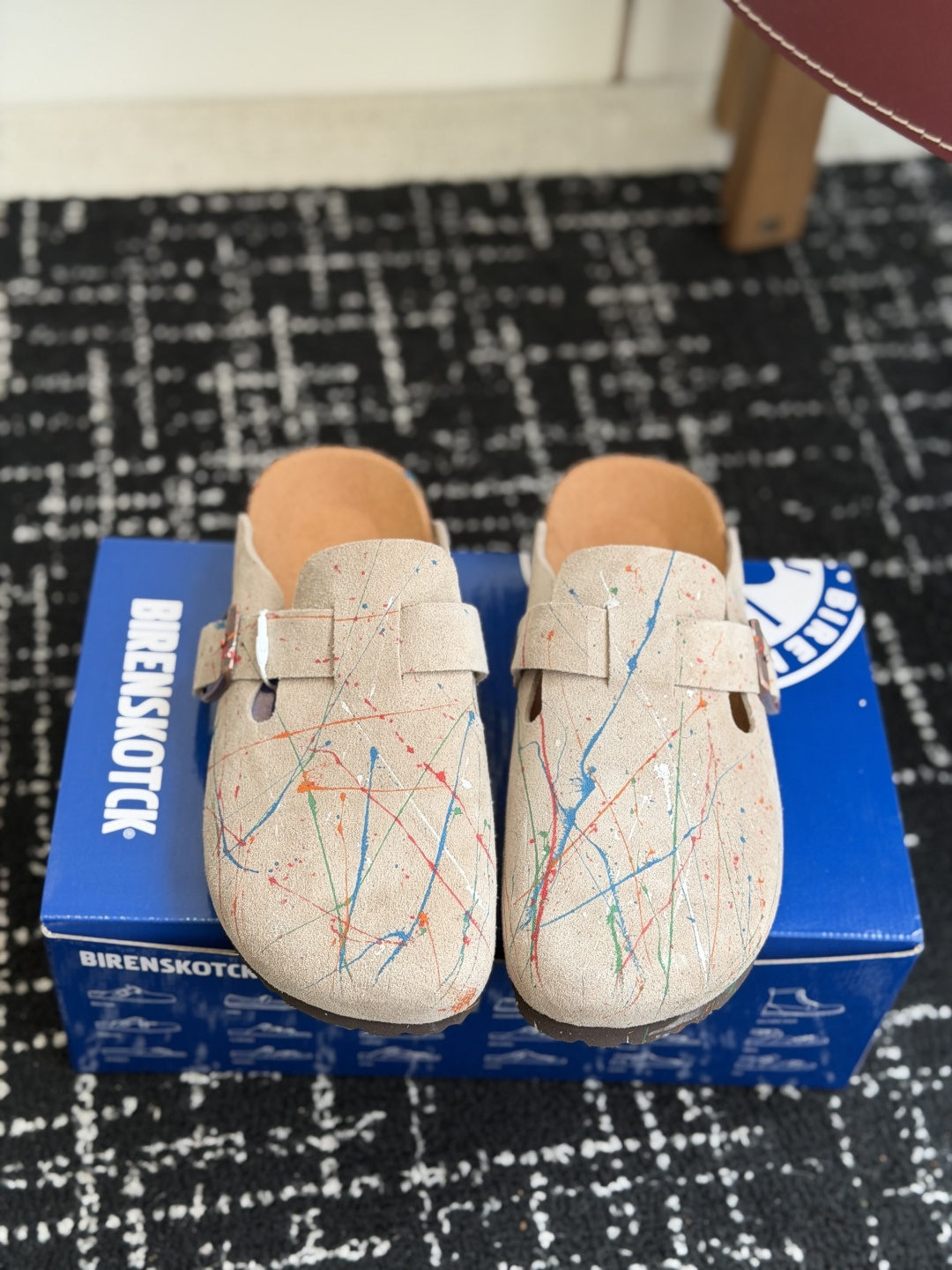 代购级BIRKENSTOCK  26ss博肯 真软木潮流时尚 钻扣 休闲 包头拖人体工程学设计符合脚形的