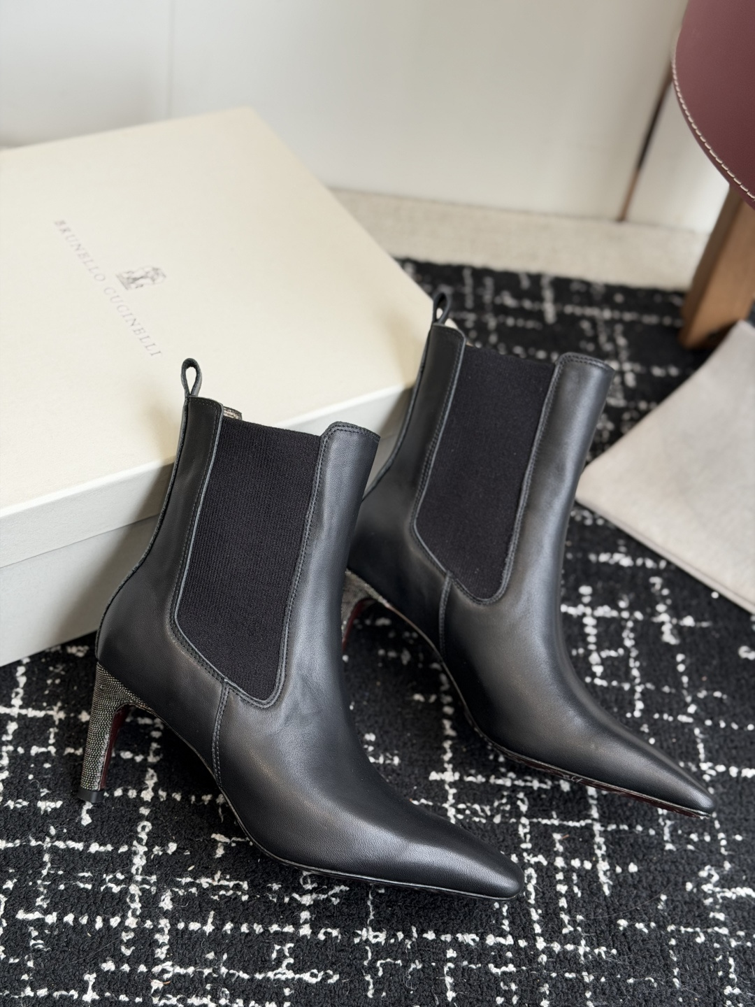 代购级Brunello Cucinelli 匠心臻品 bc新款时尚简约百搭休闲瘦瘦切尔西靴 秋冬必入卷这