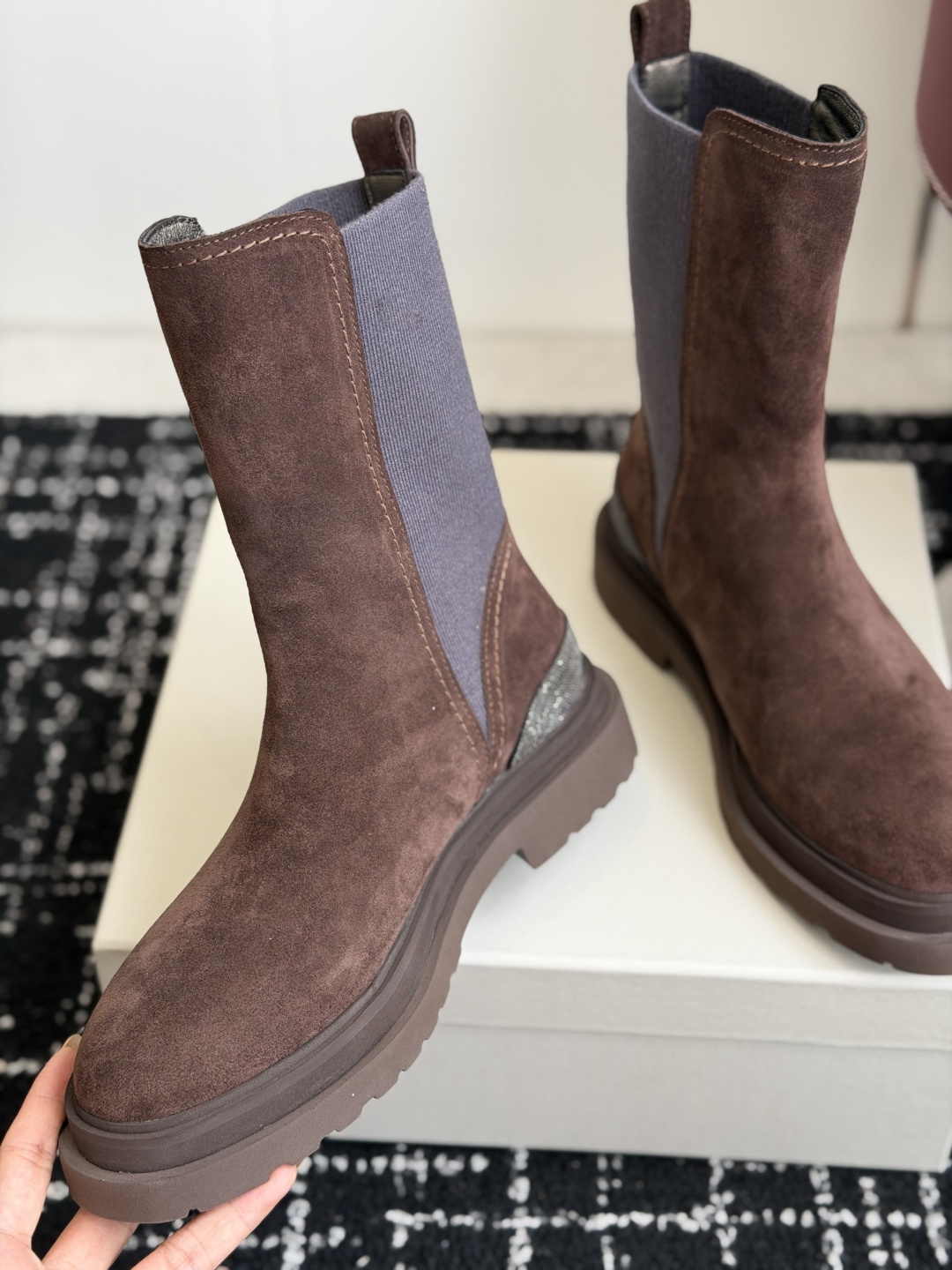 代购级Brunello Cucineli ss26 秋冬新款 马丁靴上脚帅气舒适 秋冬一定要有一双Bc的