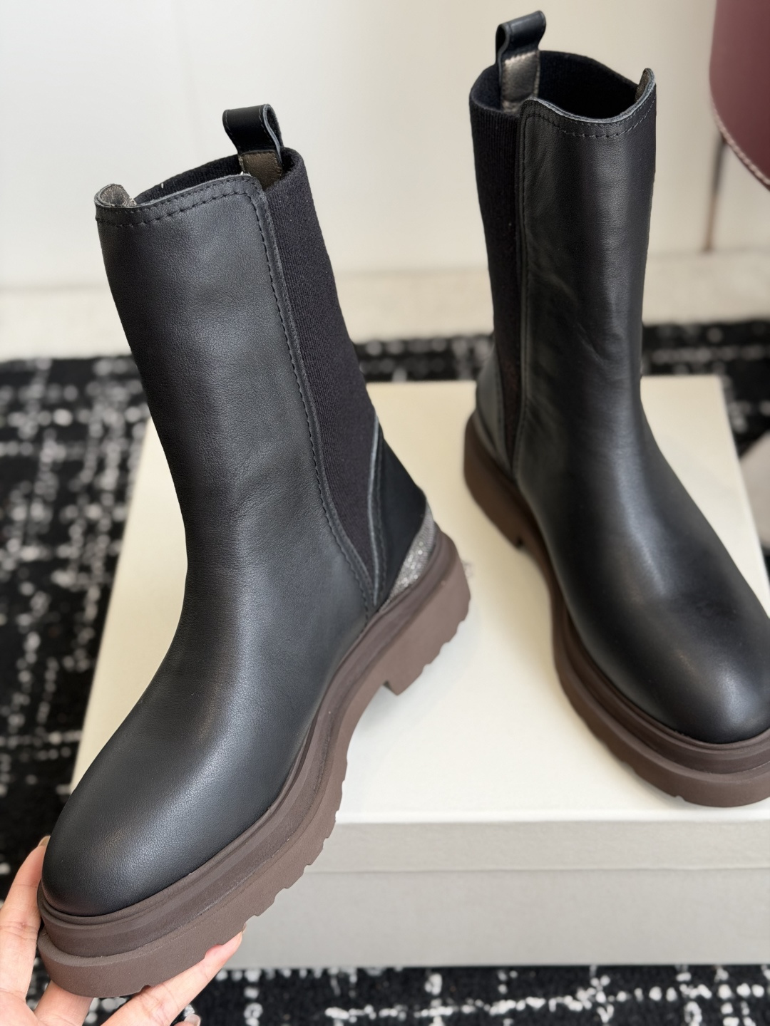 代购级Brunello Cucineli ss26 秋冬新款 马丁靴上脚帅气舒适 秋冬一定要有一双Bc的