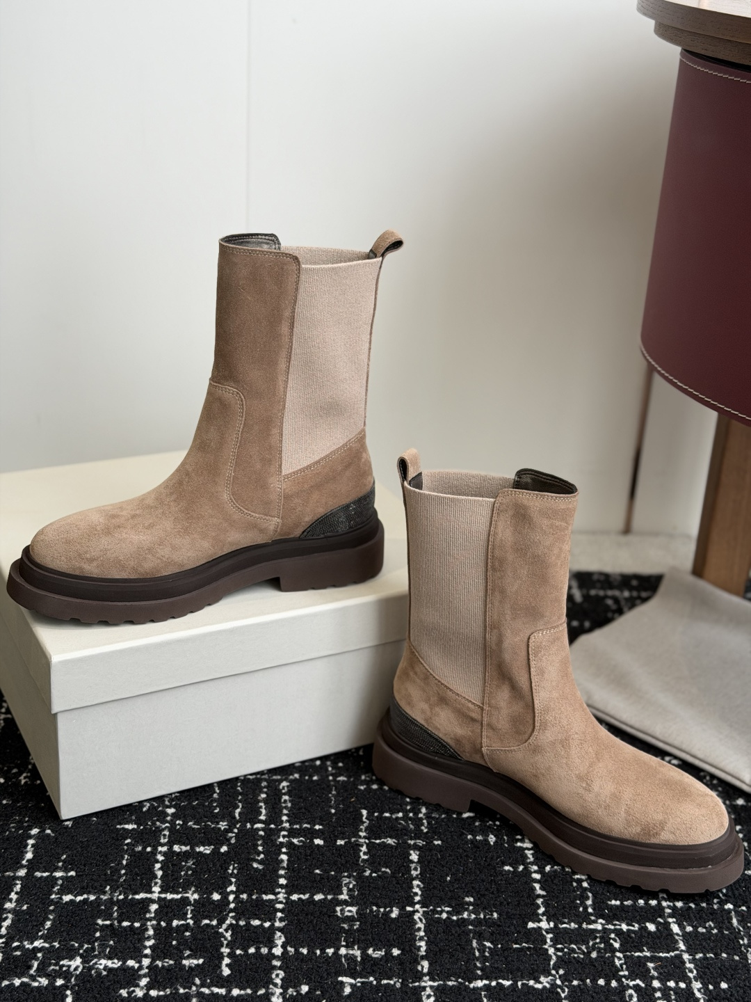 代购级Brunello Cucineli ss26 秋冬新款 马丁靴上脚帅气舒适 秋冬一定要有一双Bc的
