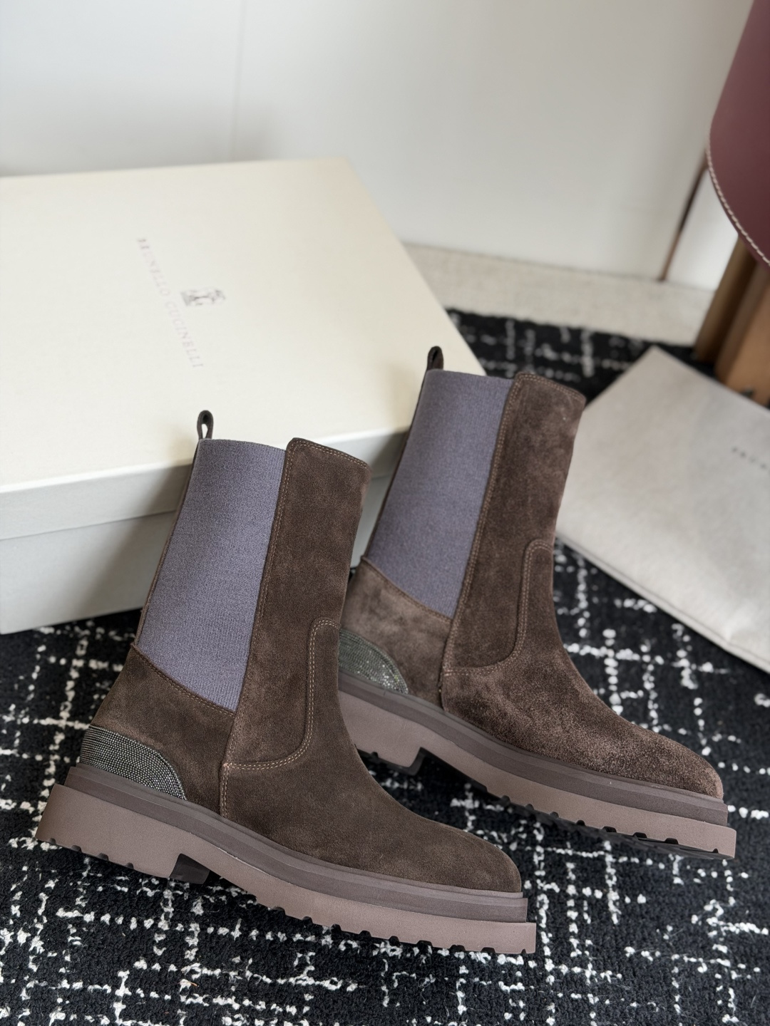 代购级Brunello Cucineli ss26 秋冬新款 马丁靴上脚帅气舒适 秋冬一定要有一双Bc的