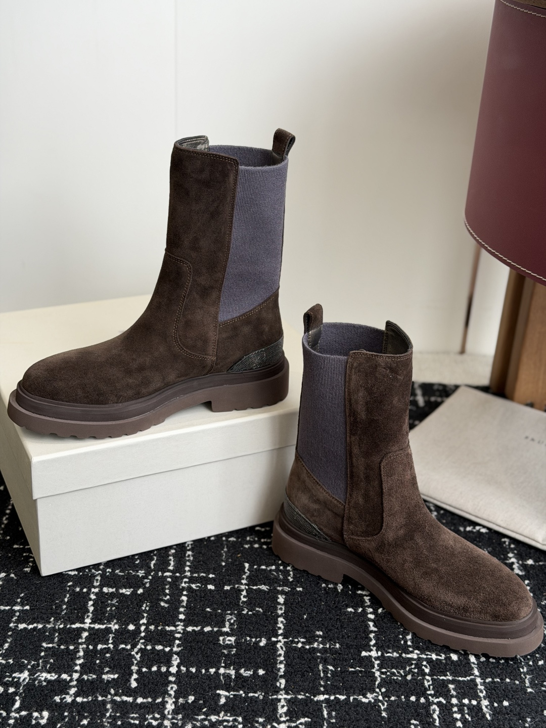 代购级Brunello Cucineli ss26 秋冬新款 马丁靴上脚帅气舒适 秋冬一定要有一双Bc的