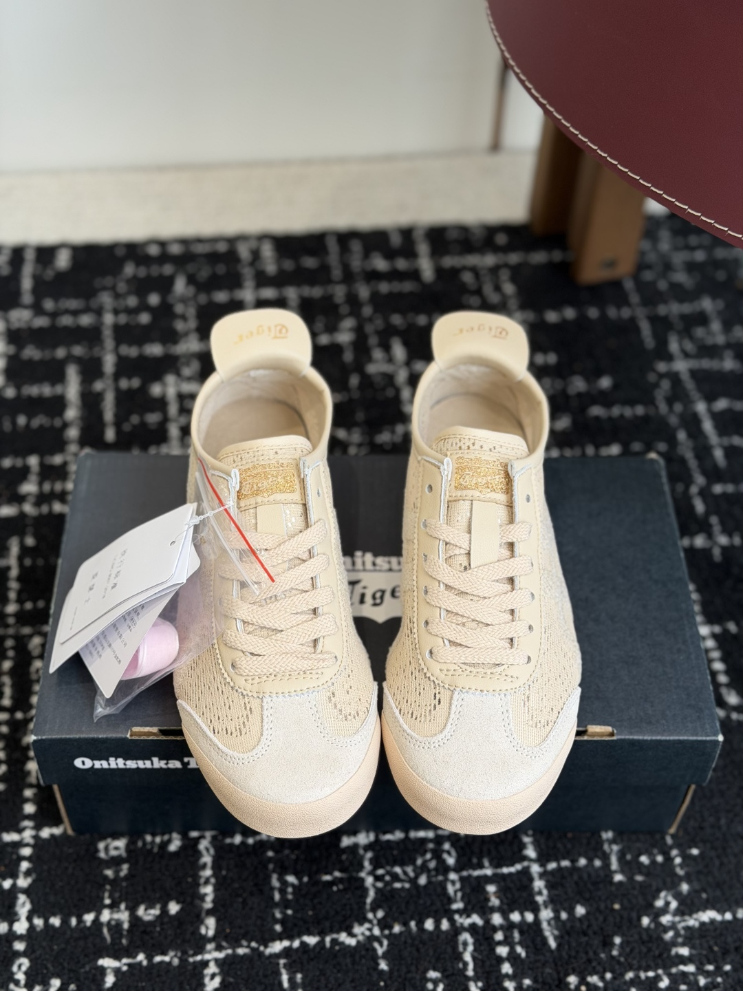 东莞代购级Onitsuka Tiger鬼塚虎 MEXICO 66 织物 蕾丝潮流时尚百搭双鞋带 生活休闲