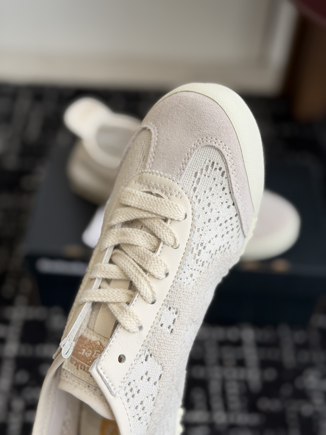 东莞代购级Onitsuka Tiger鬼塚虎 MEXICO 66 织物 蕾丝潮流时尚百搭双鞋带 生活休闲