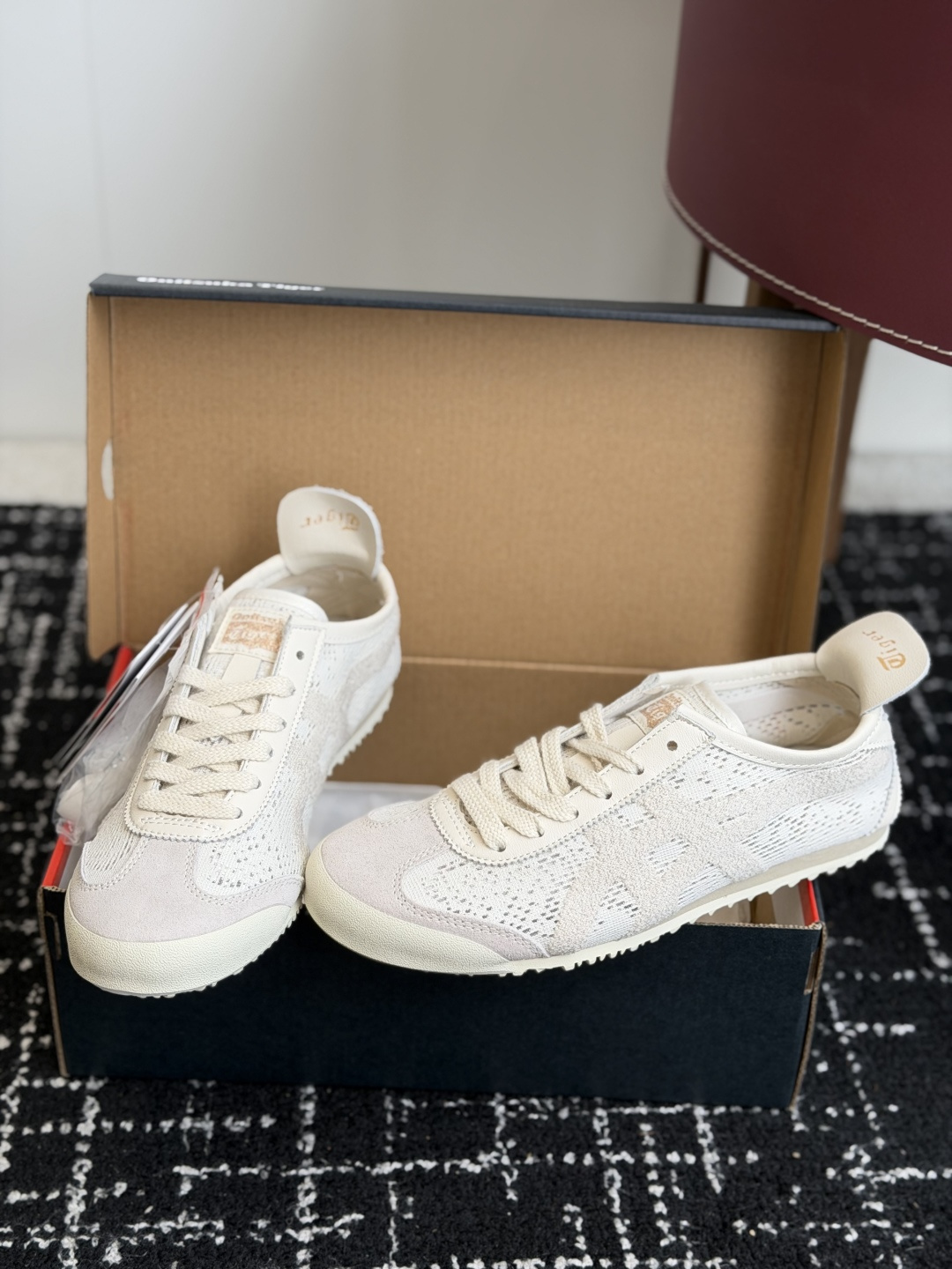 东莞代购级Onitsuka Tiger鬼塚虎 MEXICO 66 织物 蕾丝潮流时尚百搭双鞋带 生活休闲