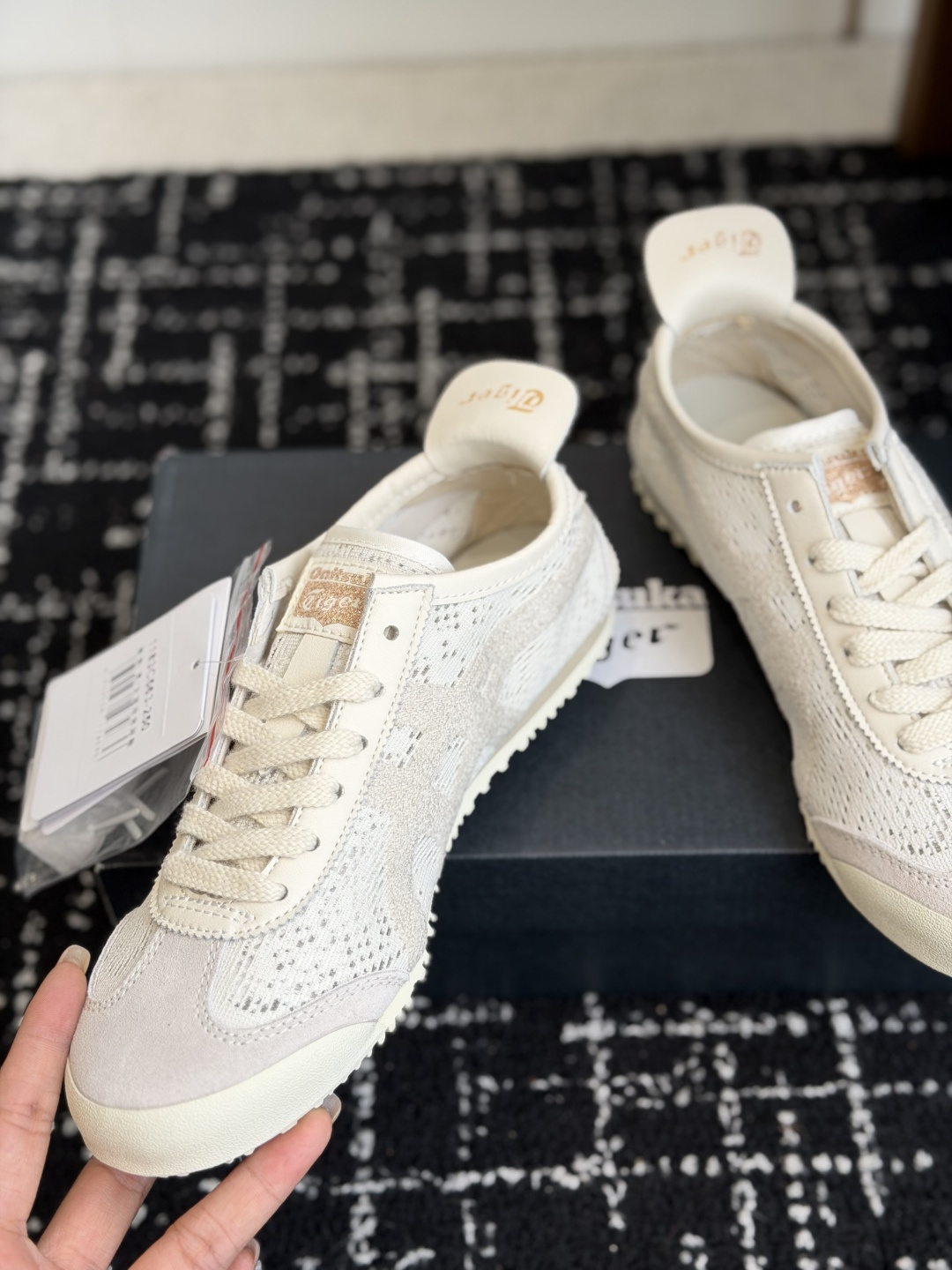 东莞代购级Onitsuka Tiger鬼塚虎 MEXICO 66 织物 蕾丝潮流时尚百搭双鞋带 生活休闲